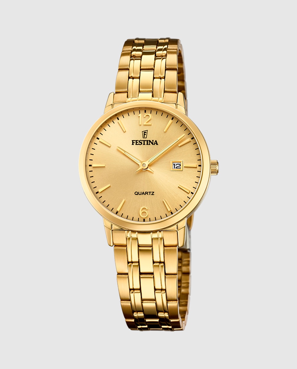 Relógio F20514/3 Aço Clássico de Aço em Dourado Ouro-1