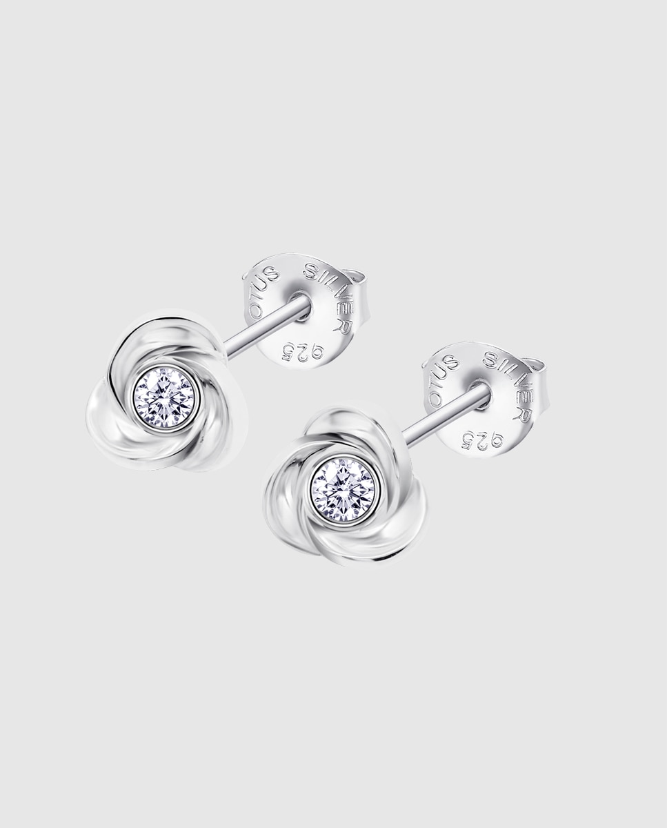 Brincos Lotus Silver Lp3059-4/1 Pure Essential de Prata com Acabamento Brilhante e Zirconita Prateado-1