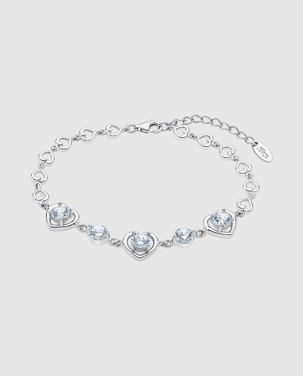 Pulseira Lotus Silver Lp3092-2/1 Trendy de Prata com Acabamento Brilhante e Zirconita Branco-1