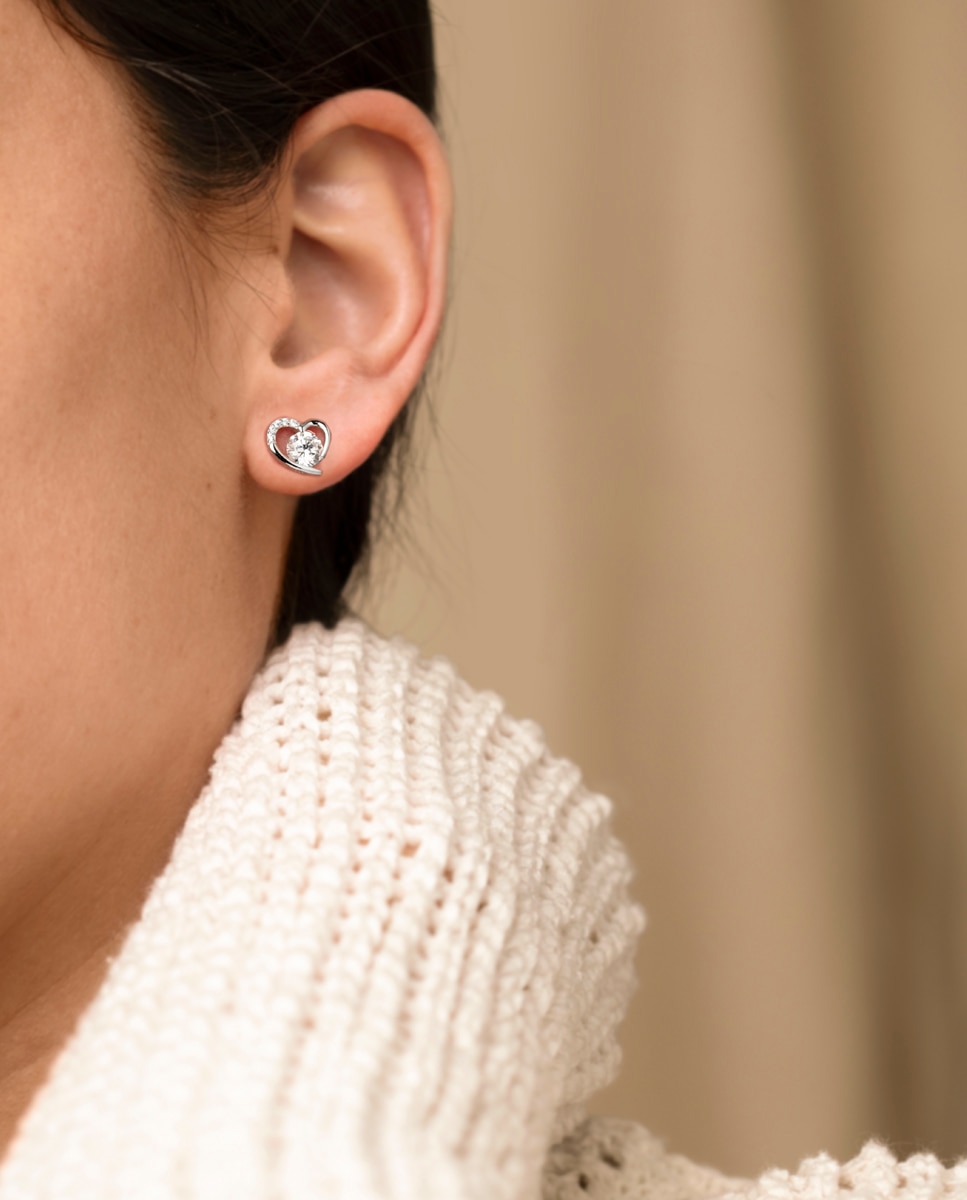 Brincos Lotus Silver Lp3106-4/1 Pure Essential de Prata com Acabamento Brilhante e Zirconita Branco-2