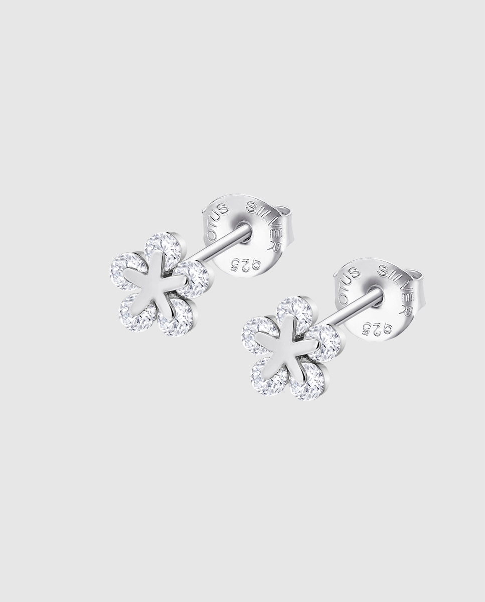 Brincos Lotus Silver Lp3107-4/1 Pure Essential de Prata com Acabamento Brilhante e Zircónias Branco-1