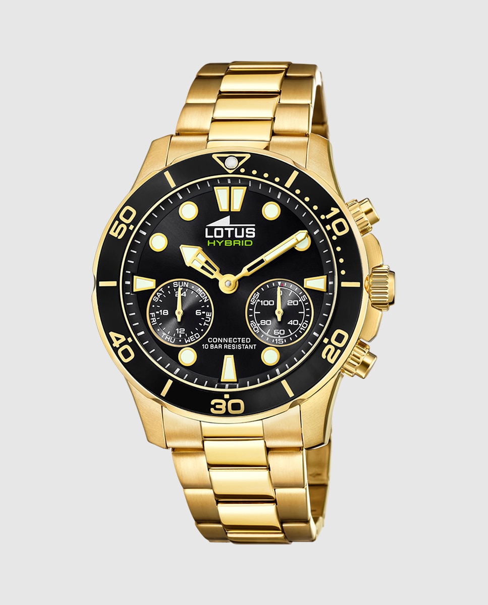Relógio Smartwatch 18802 2 Connected de Aço Dourado Ouro-1