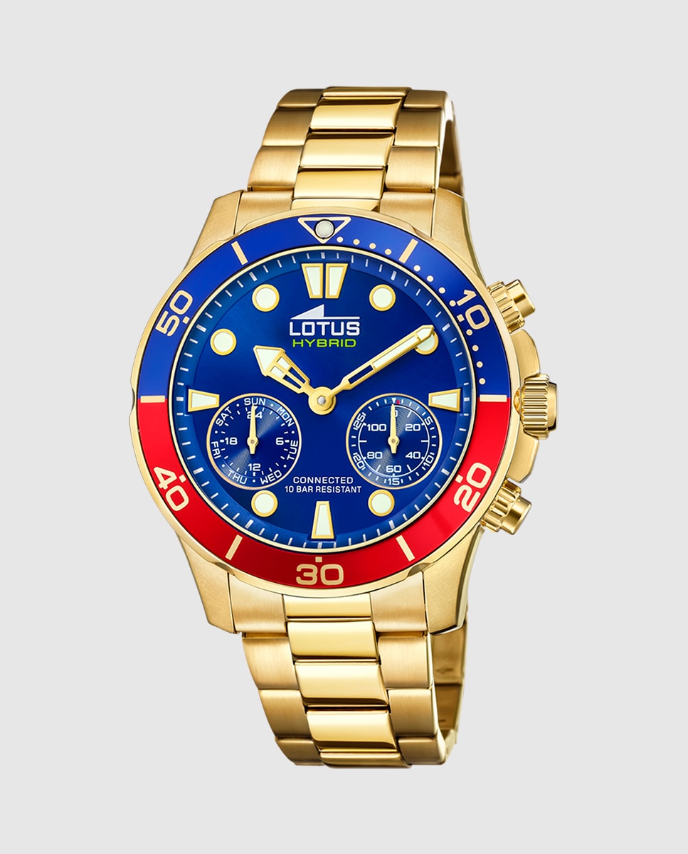 Relógio Tipo Smartwatch 18802 3 Connected de Aço Dourado Ouro-1