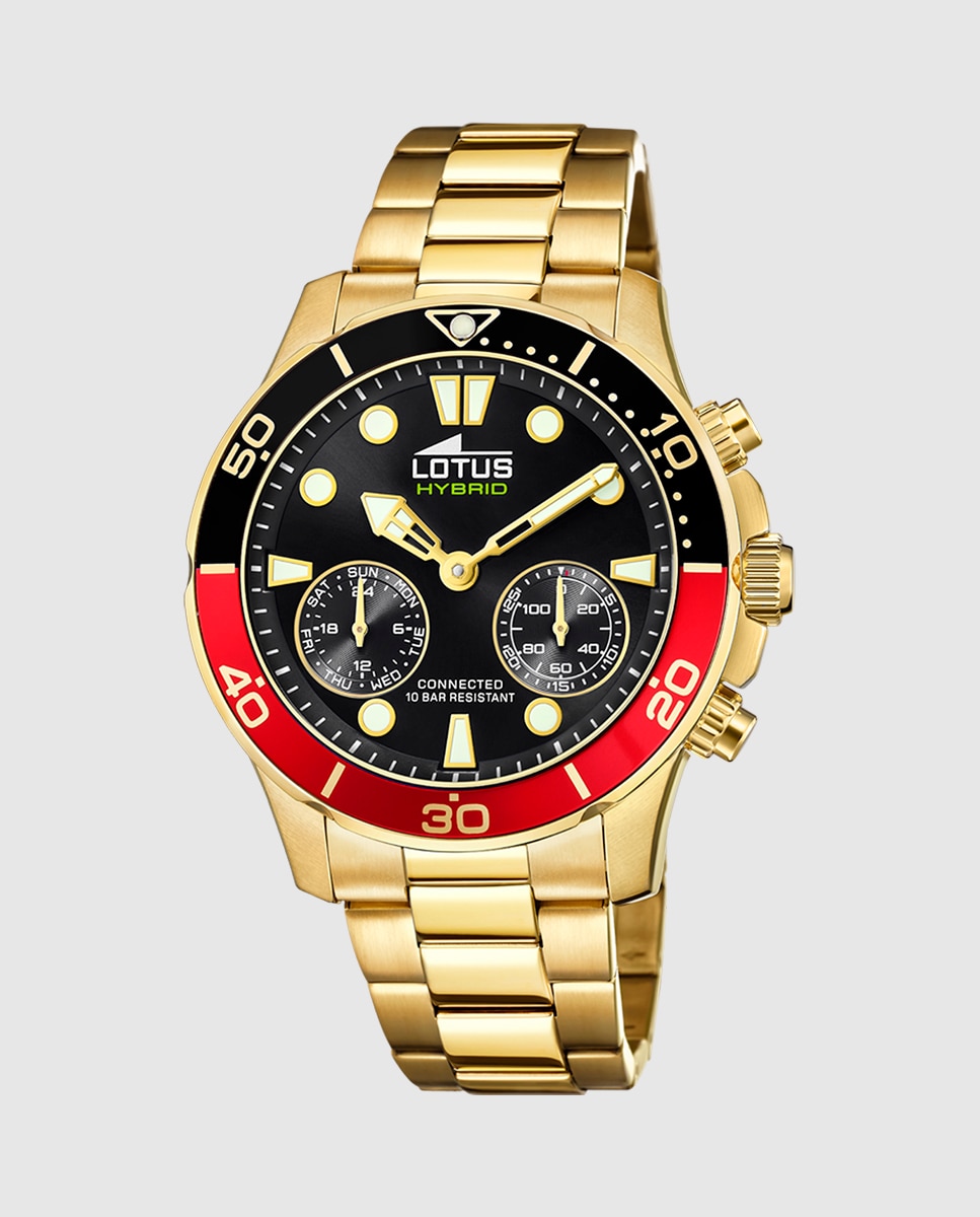 Relógio Tipo Smartwatch 18802 4 Connected de Aço em Dourado Ouro-1