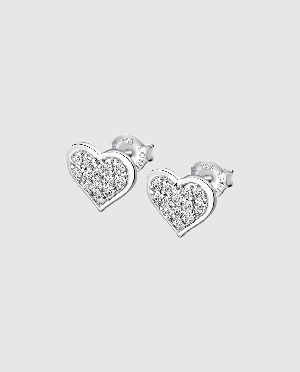 Brincos Lotus Silver Lp3125-4/1 Moments de Prata com Acabamento Brilhante e Zirconita Branco-1