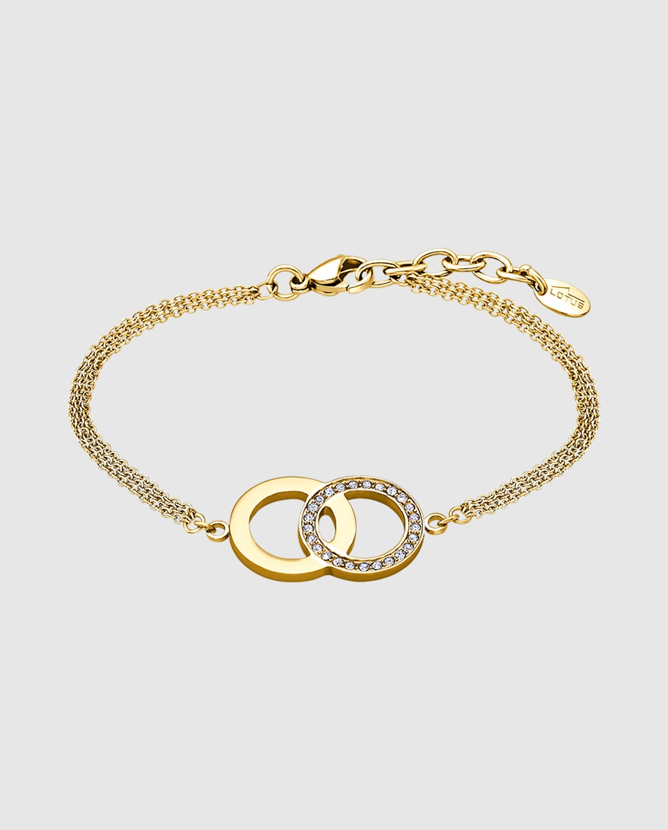 Pulseira de Corrente Lotus Style Ls1913-2 3 Bliss de Aço Inoxidável com Acabamento Brilhante Dourado-1