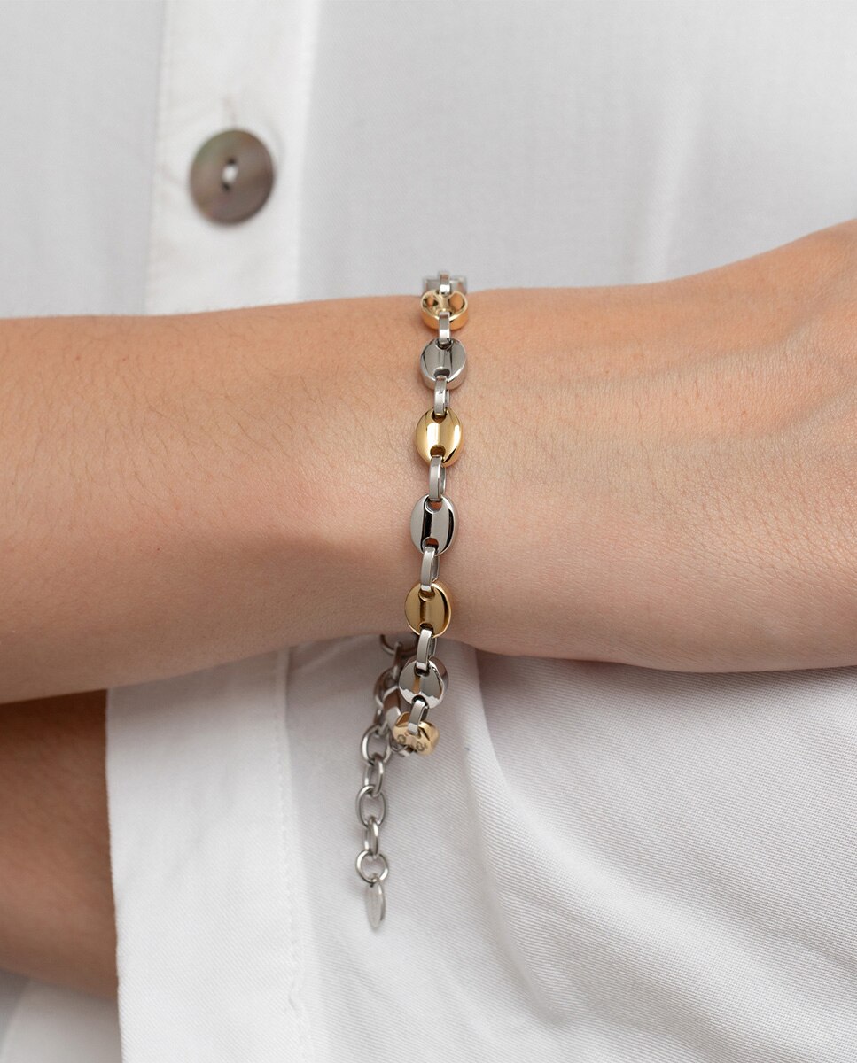 Pulseira de Elos Lotus Style Ls2124-2 2 Urban Woman de Aço Inoxidável com Acabamento Brilhante Ouro / Prata-2