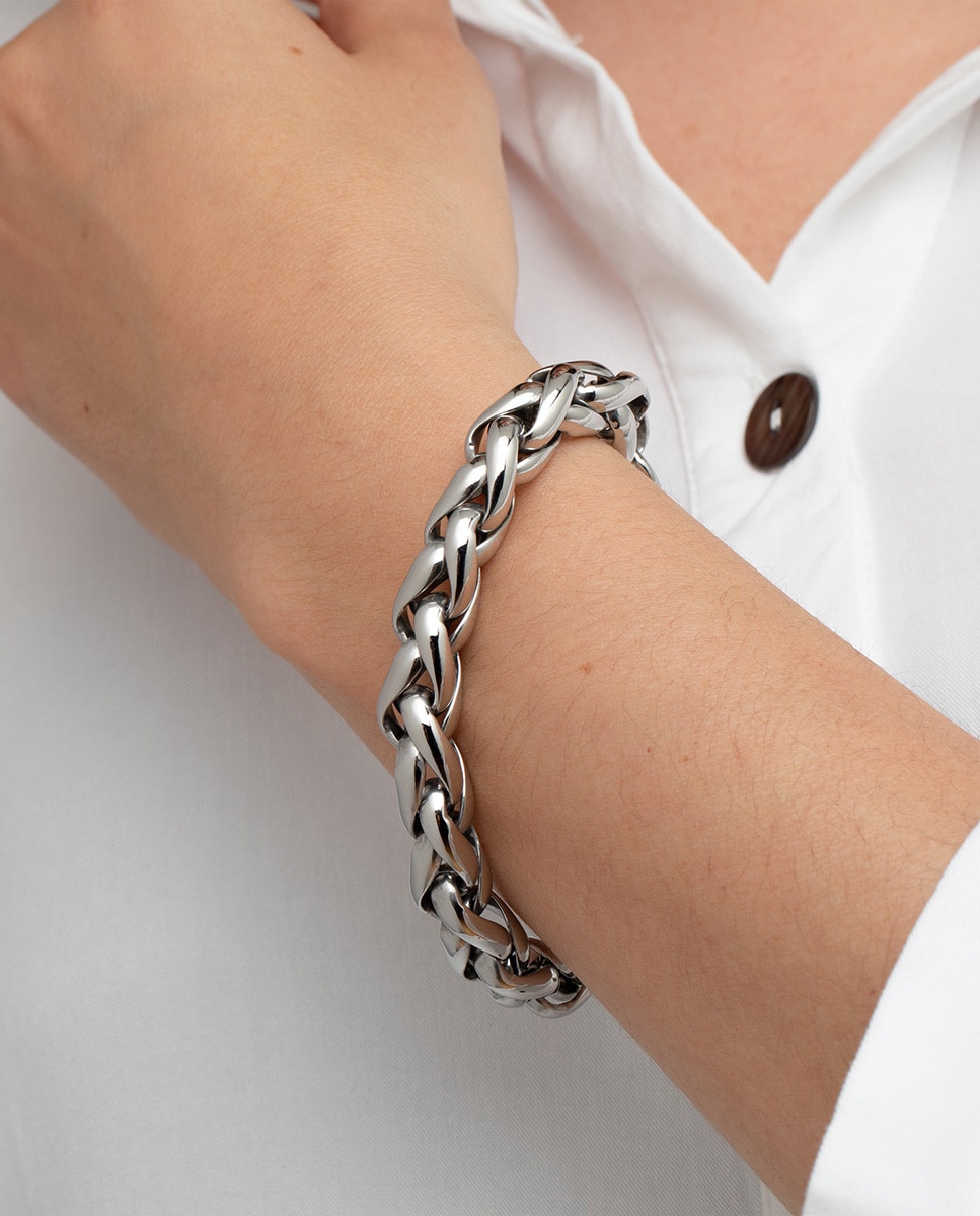 Pulseira de Elos Lotus Style Ls2127-2 1 Urban Woman de Aço Inoxidável com Acabamento Brilhante Prateado-2