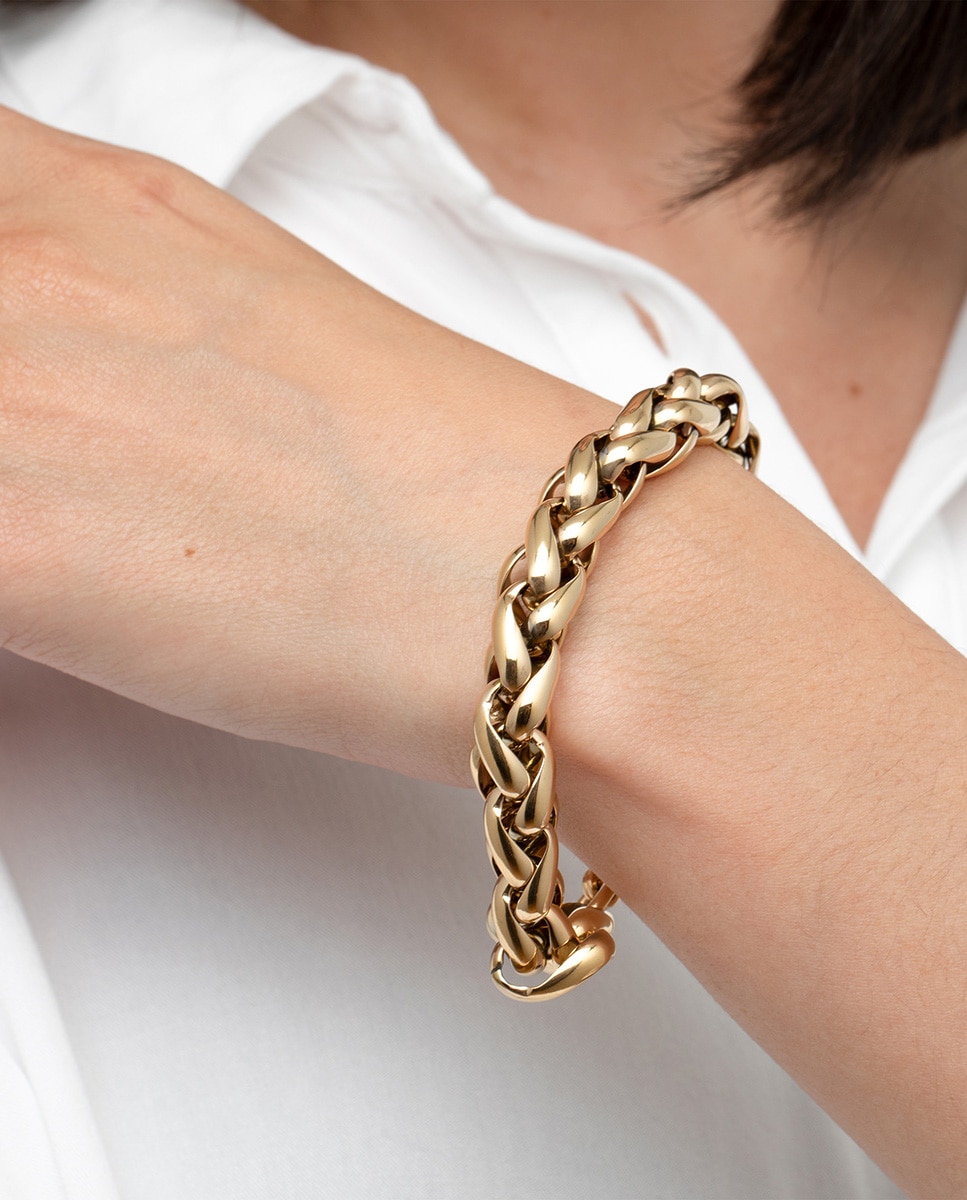 Pulseira de Elos Lotus Style Ls2127-2 2 Urban Woman de Aço Inoxidável com Acabamento Brilhante Dourado-2