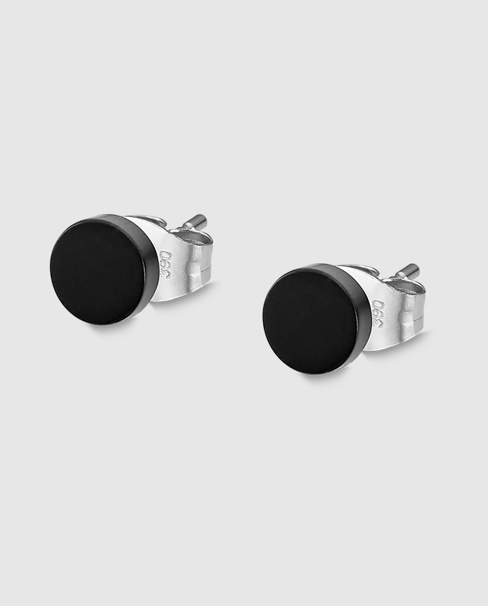 Brincos Lotus Style Ls2165-4/1 Men's Earrings de Aço Inoxidável com Acabamento Mate Preto-1