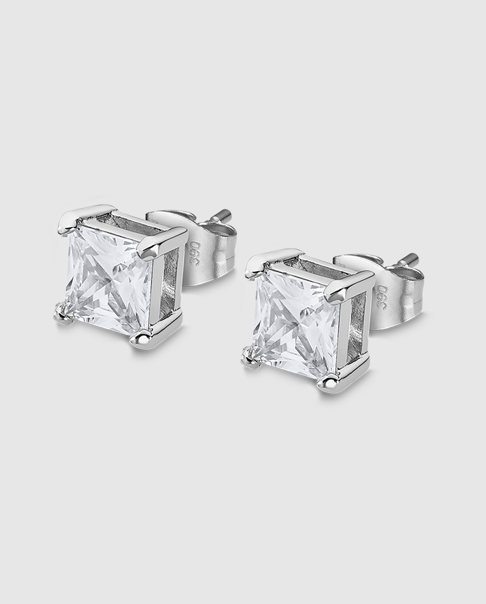Brincos Lotus Style Ls2166-4/1 Men's Earrings de Aço Inoxidável com Acabamento Brilhante Prateado-1