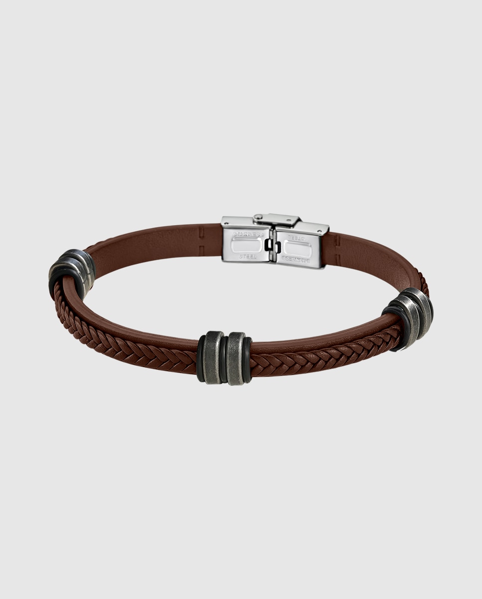 Pulseira Lotus Style Ls1829-2/a Urban Man de Aço Inoxidável com Acabamento Brilhante Castanho-1