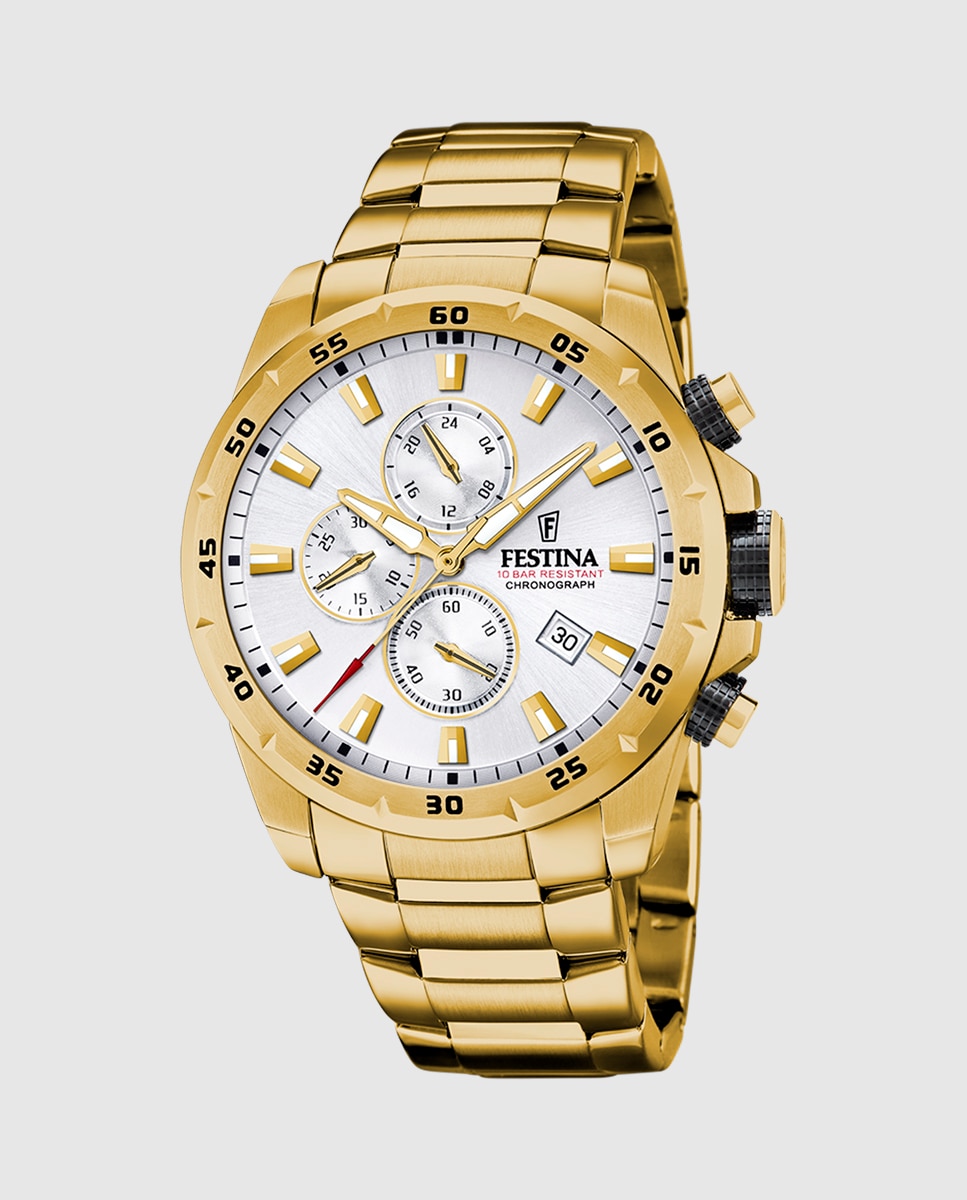 Relógio F20541/1 Chrono Sport de Aço em Dourado Ouro-1