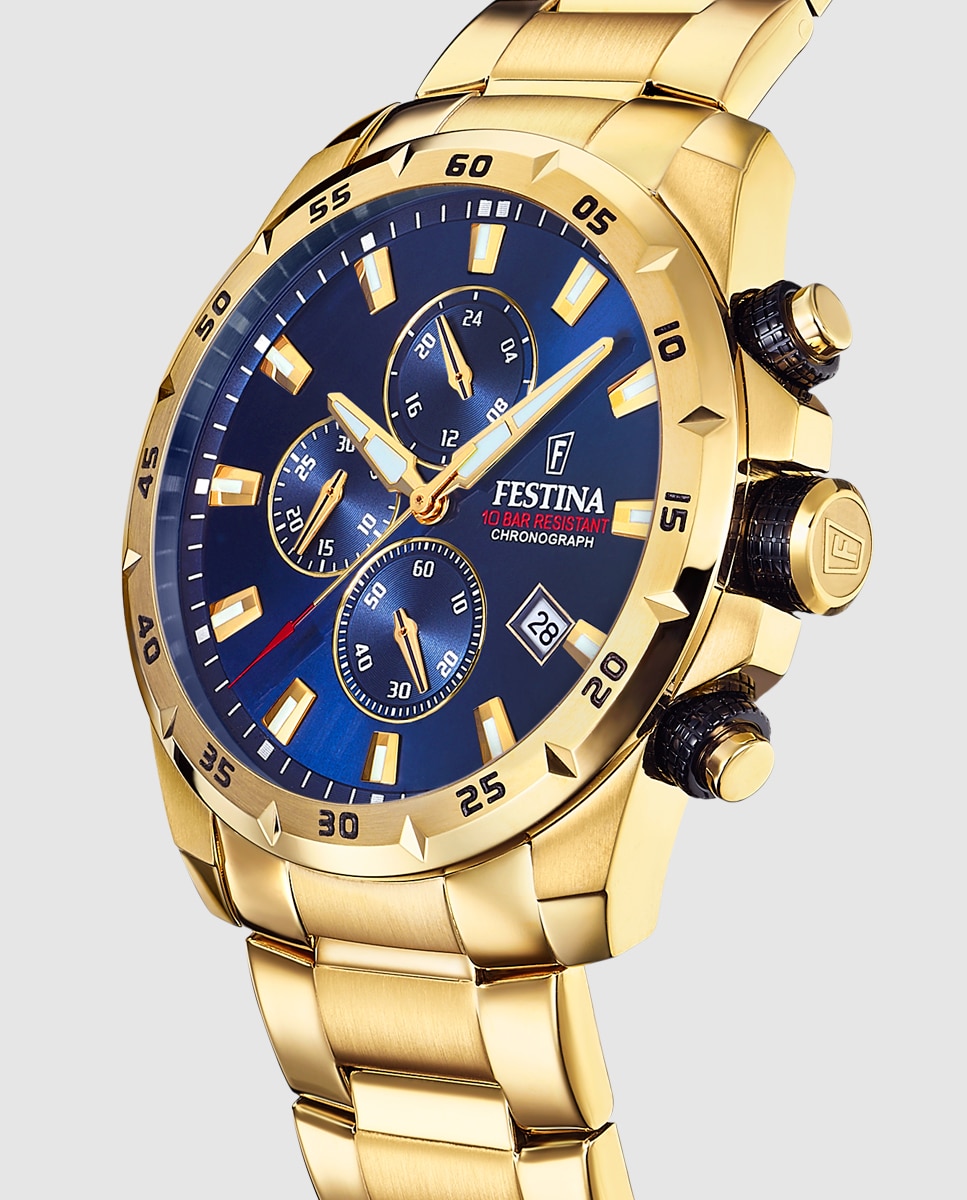 Relógio F20541/2 Chrono Sport de Aço em Dourado Ouro-2