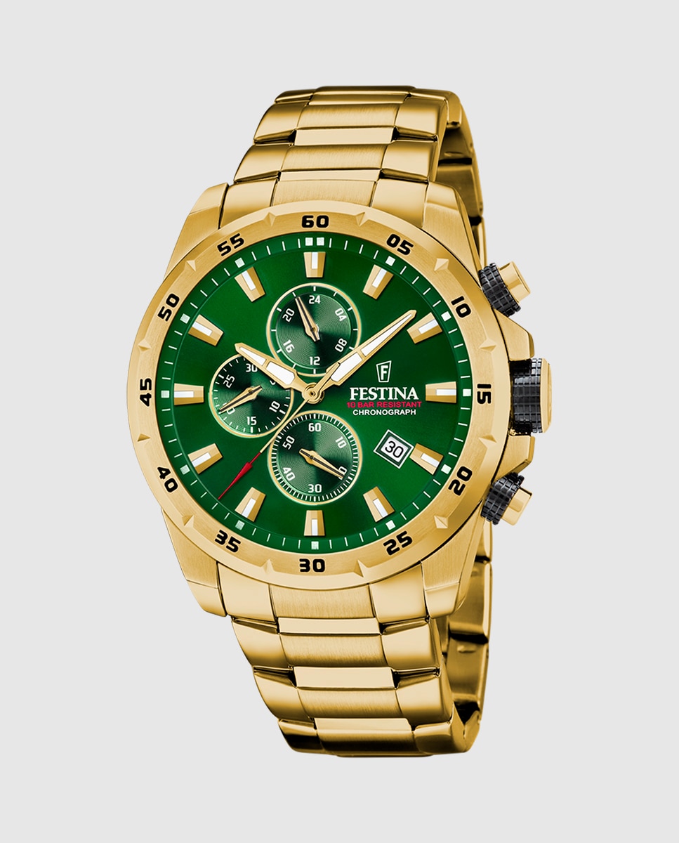 Relógio F20541/3 Chrono Sport de Aço em Dourado Ouro-1