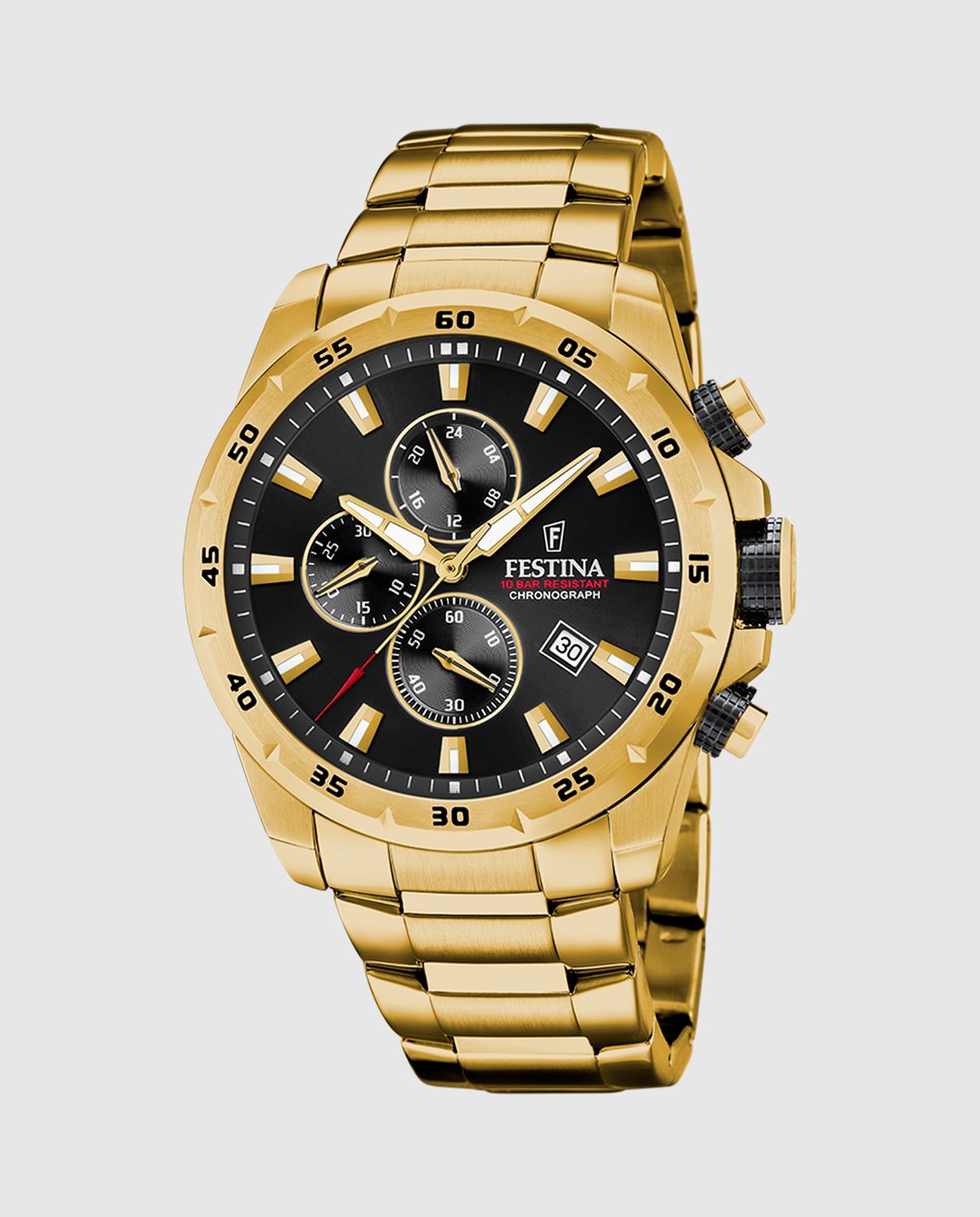Relógio F20541/4 Chrono Sport de Aço em Dourado Ouro-1