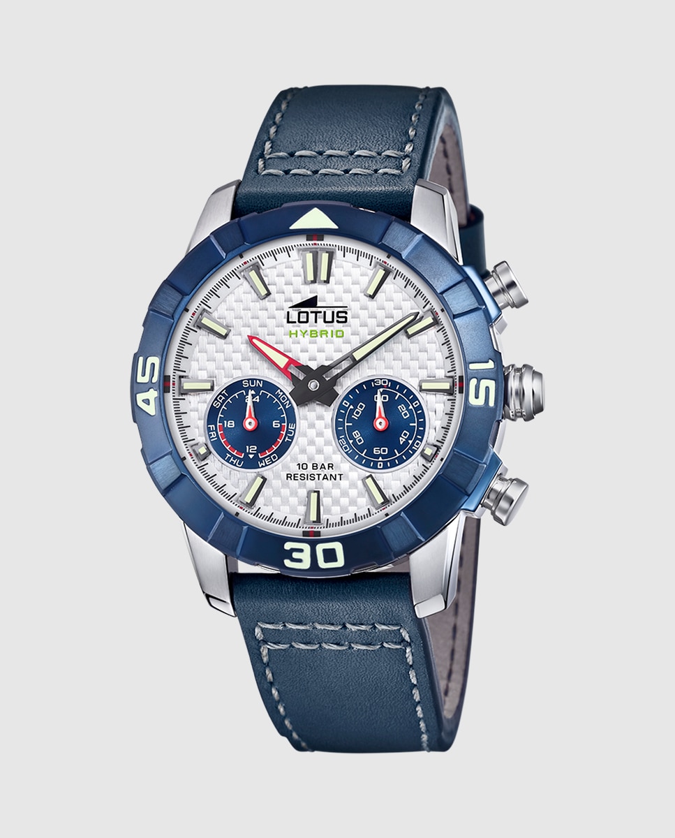 Smartwatch 18811 1 Connected de Pele em Azul Azul-marinho-1