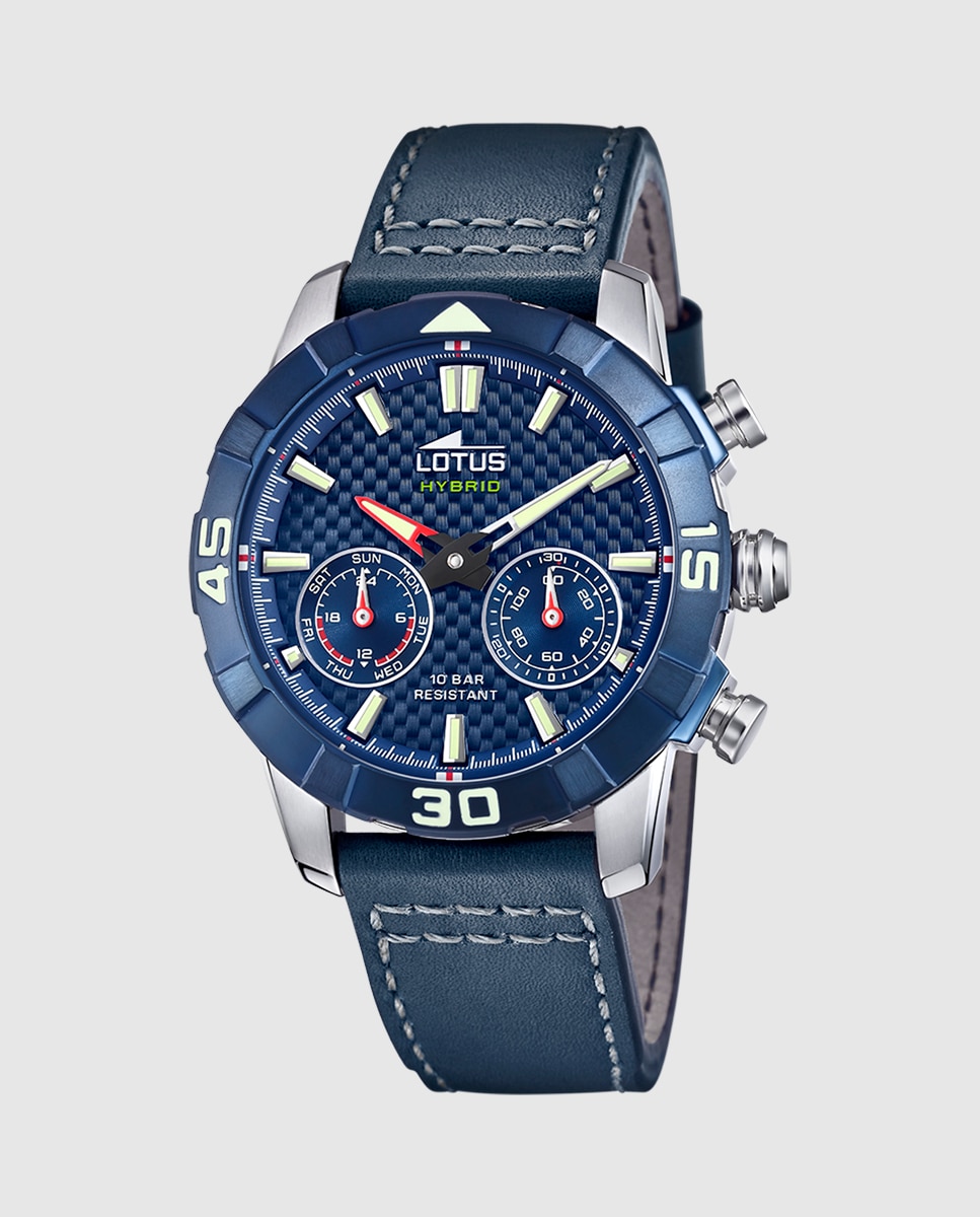 Relógio Smartwatch 18811 3 Connected de Pele em Azul Azul-marinho-1