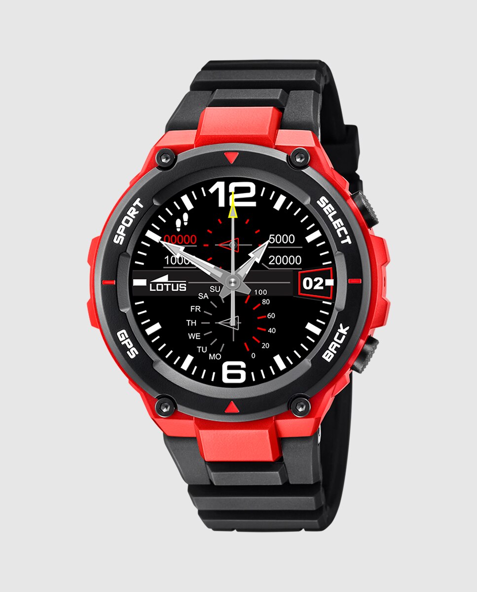 Relógio 50024/1 Smartwatch de Borracha em Preto Preto / Vermelho-1