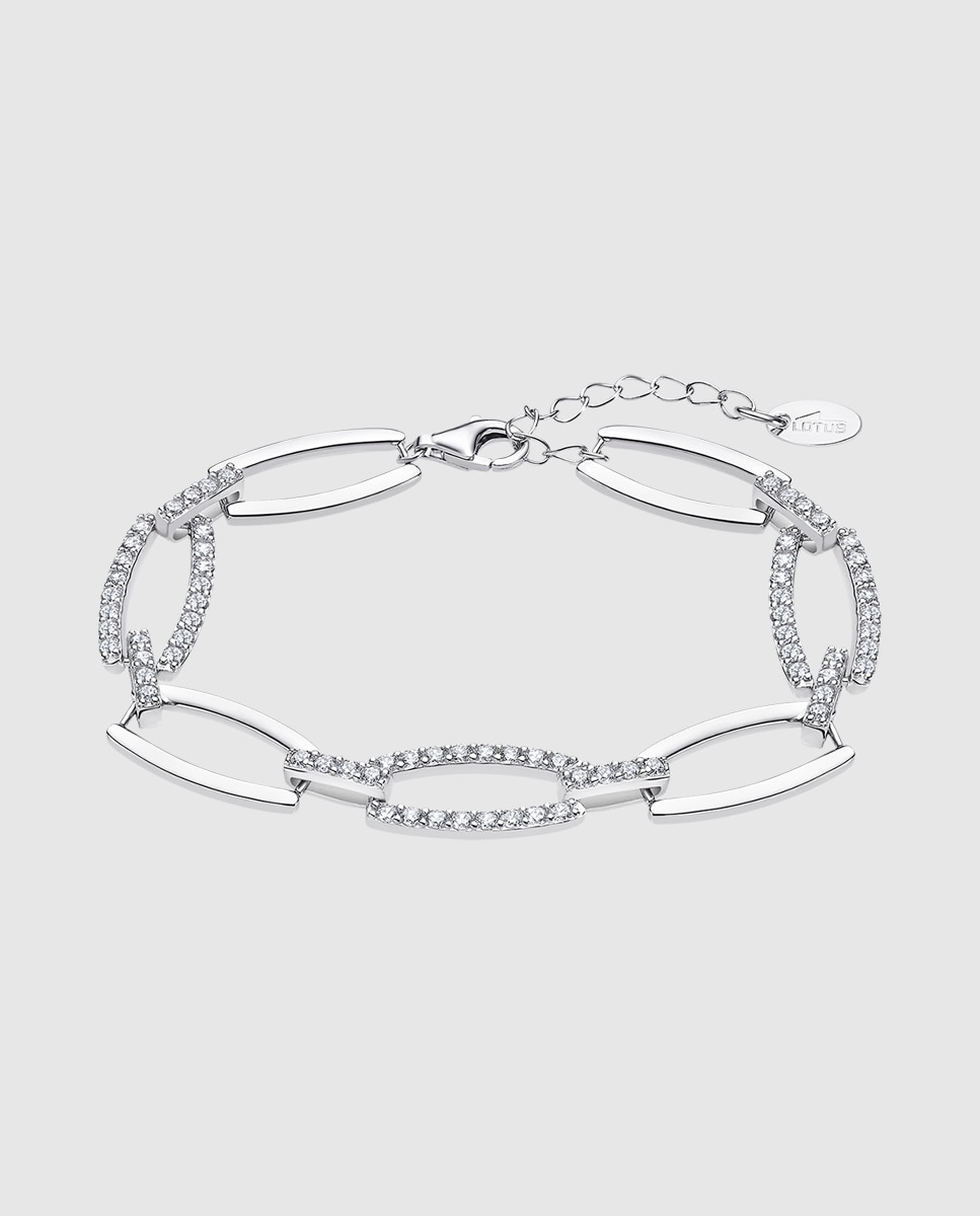 Pulseira com Elos Lotus Silver Lp3180-2 1 Trendy de Prata com Acabamento Brilhante Prateado-1
