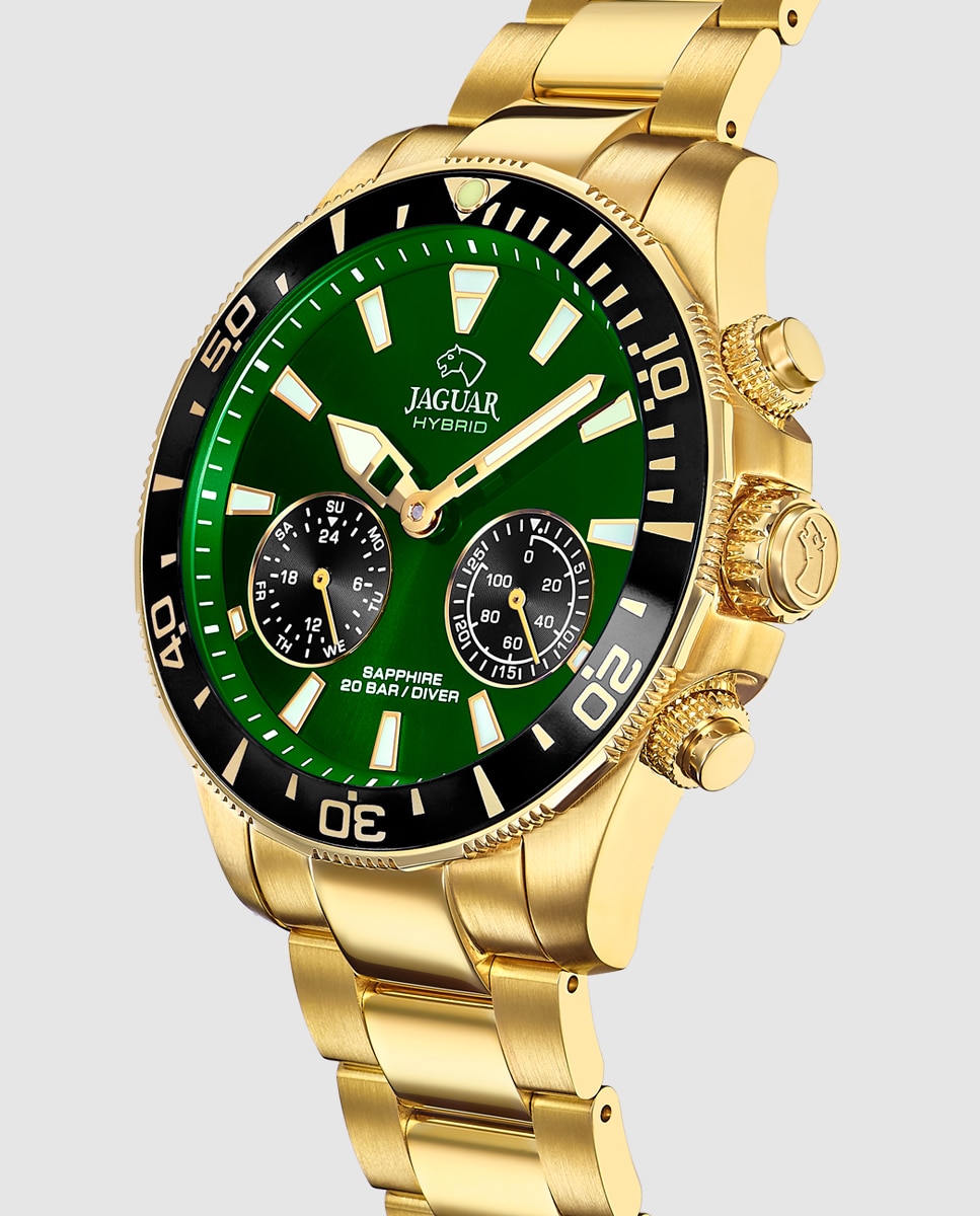 Smartwatch J899 1 Connected de Aço em Dourado Ouro-3