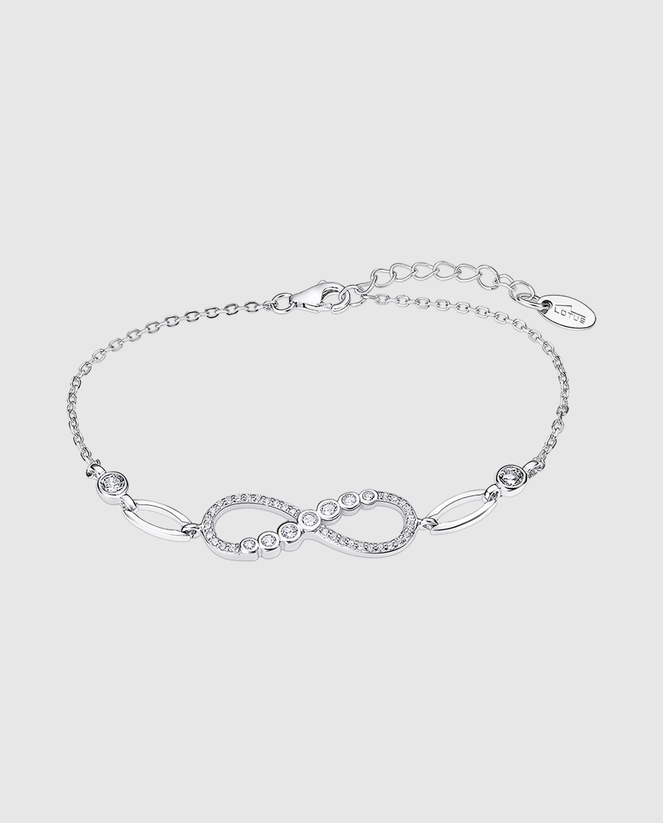 Pulseira Lotus Silver Lp3189-2/1 Trendy de Prata com Acabamento Brilhante e Zirconita Branco-1