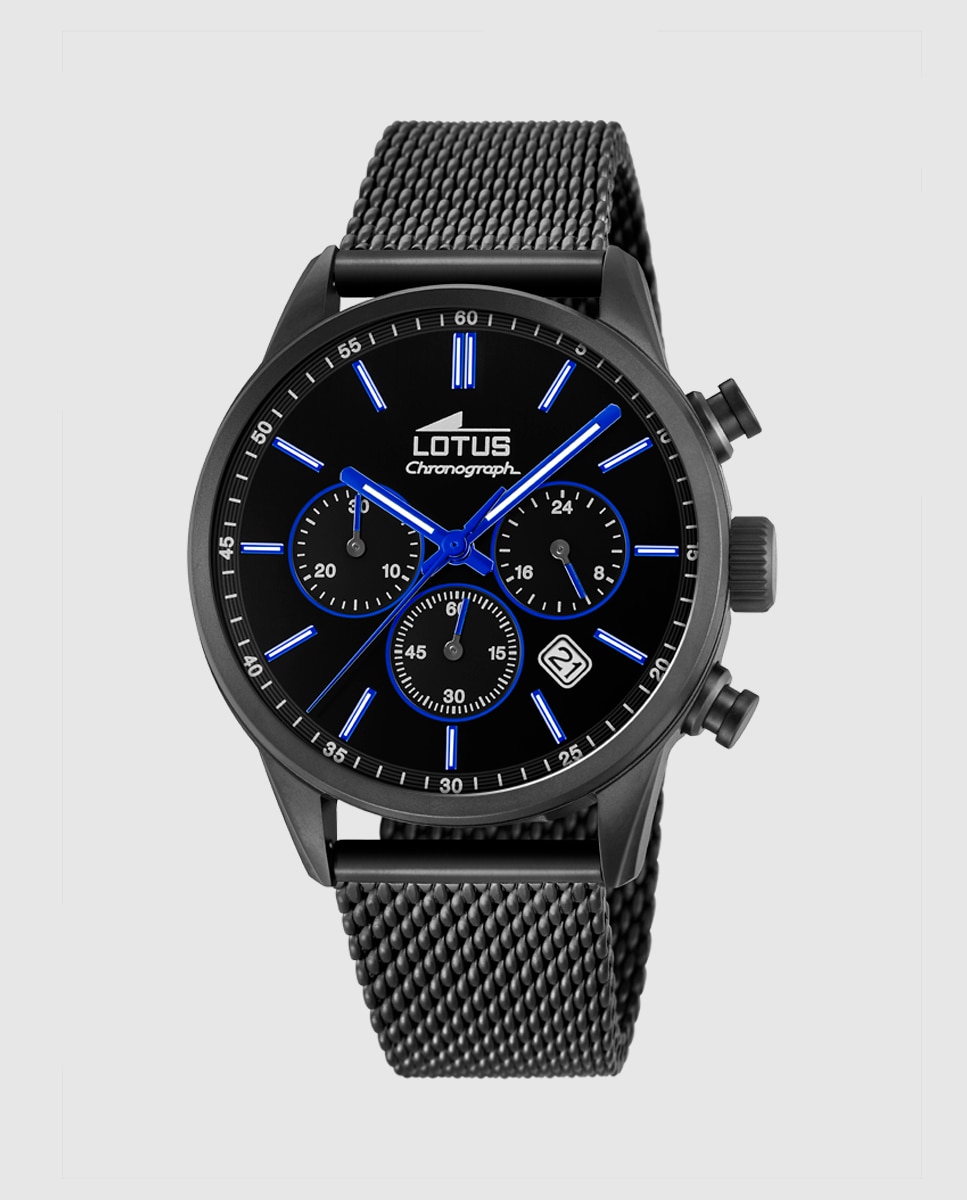 Relógio 18700/3 Chrono de Aço em Preto Preto-1