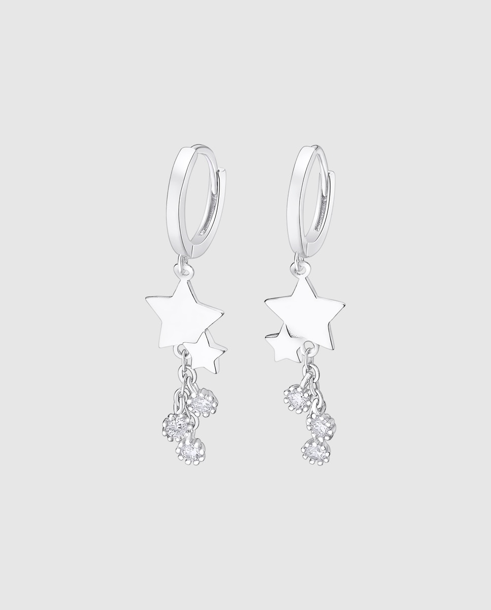 Brincos Lotus Silver Lp3212-4/1 Trendy de Prata com Acabamento Brilhante e Zircônias Prateado-1
