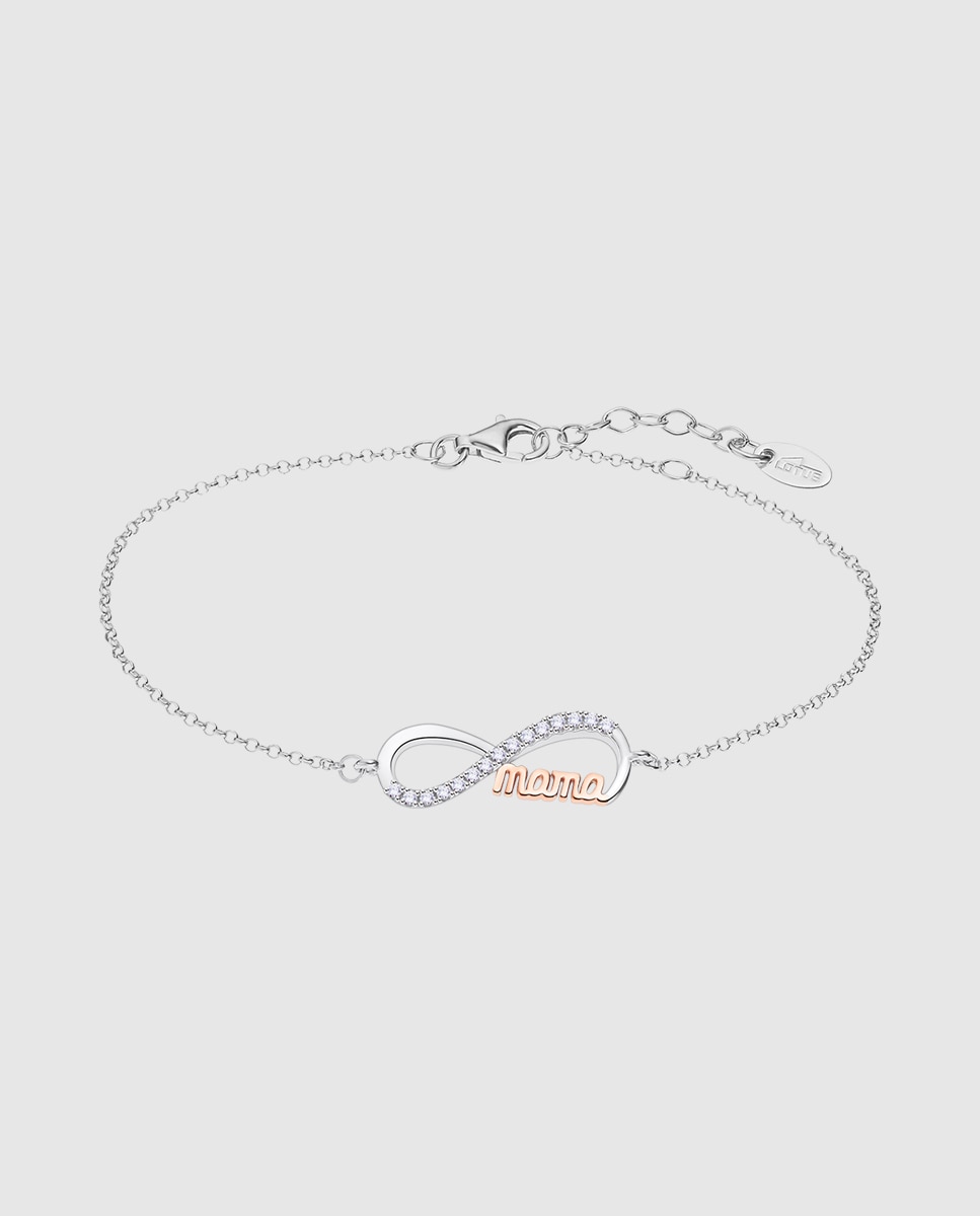 Pulseira Lotus Silver Lp3213-2/1 Mother's Love de Prata com Acabamento Brilhante e Zirconita Prateado-1