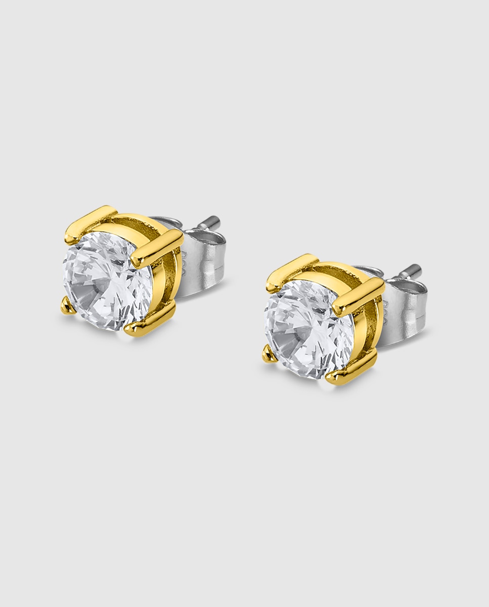 Brincos Lotus Style Ls2167-4/3 Men's Earrings de Aço Inoxidável com Acabamento Brilhante Ouro / Prata-1