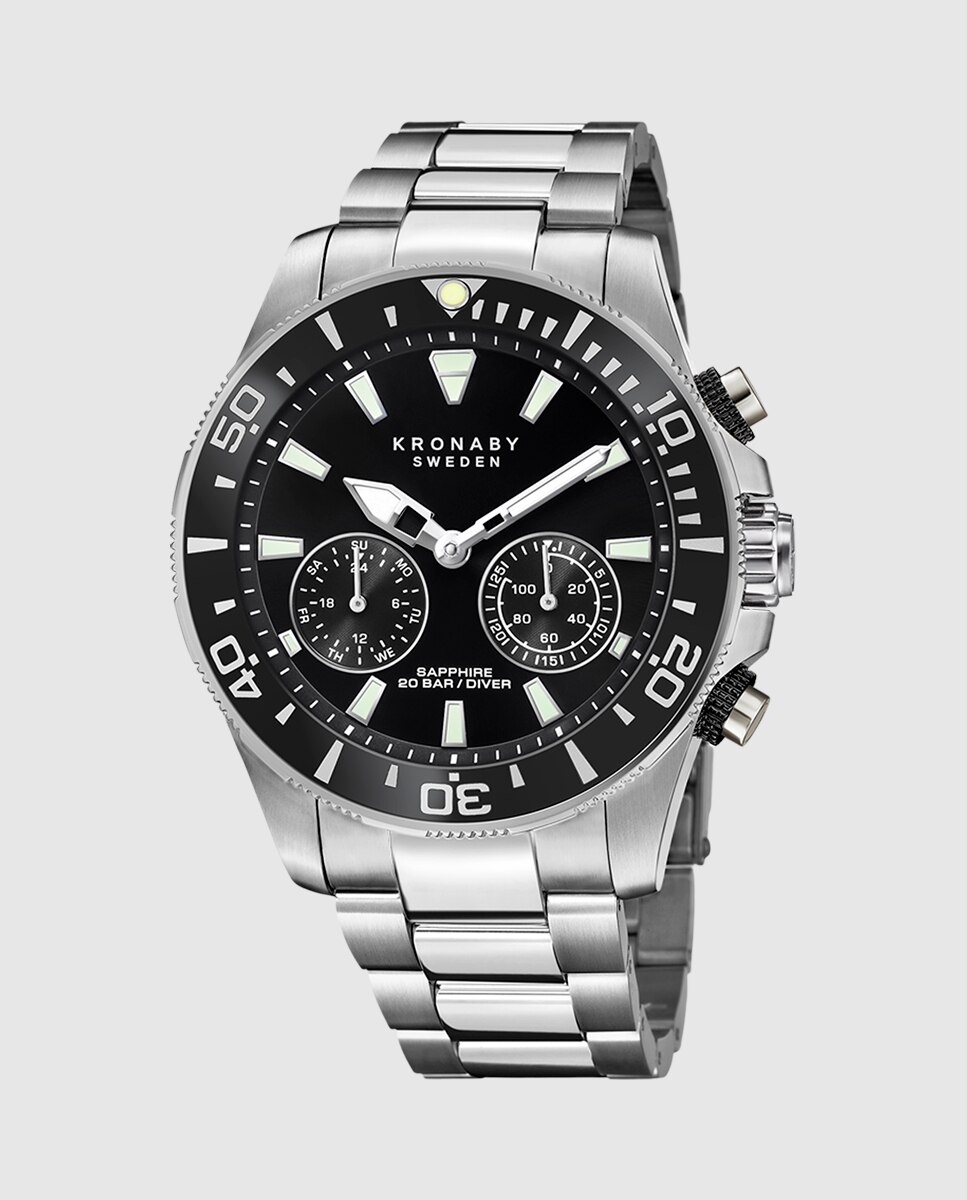 Imagem 0 de Relógio Smartwatch S3778 2 Diver de Aço Prateado