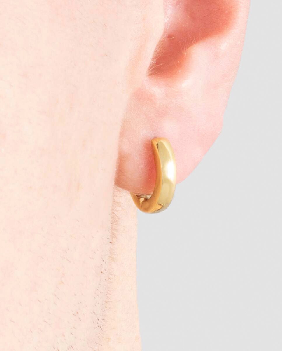 Brincos Lotus Style Ls2226-4/1 Men's Earrings de Aço Inoxidável com Acabamento Brilhante Dourado-2