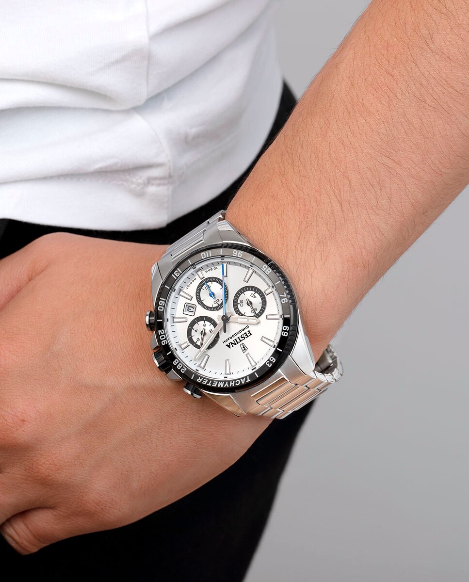 Relógio F20560/1 Timeless Chronograph de Aço Prateado Prata-4