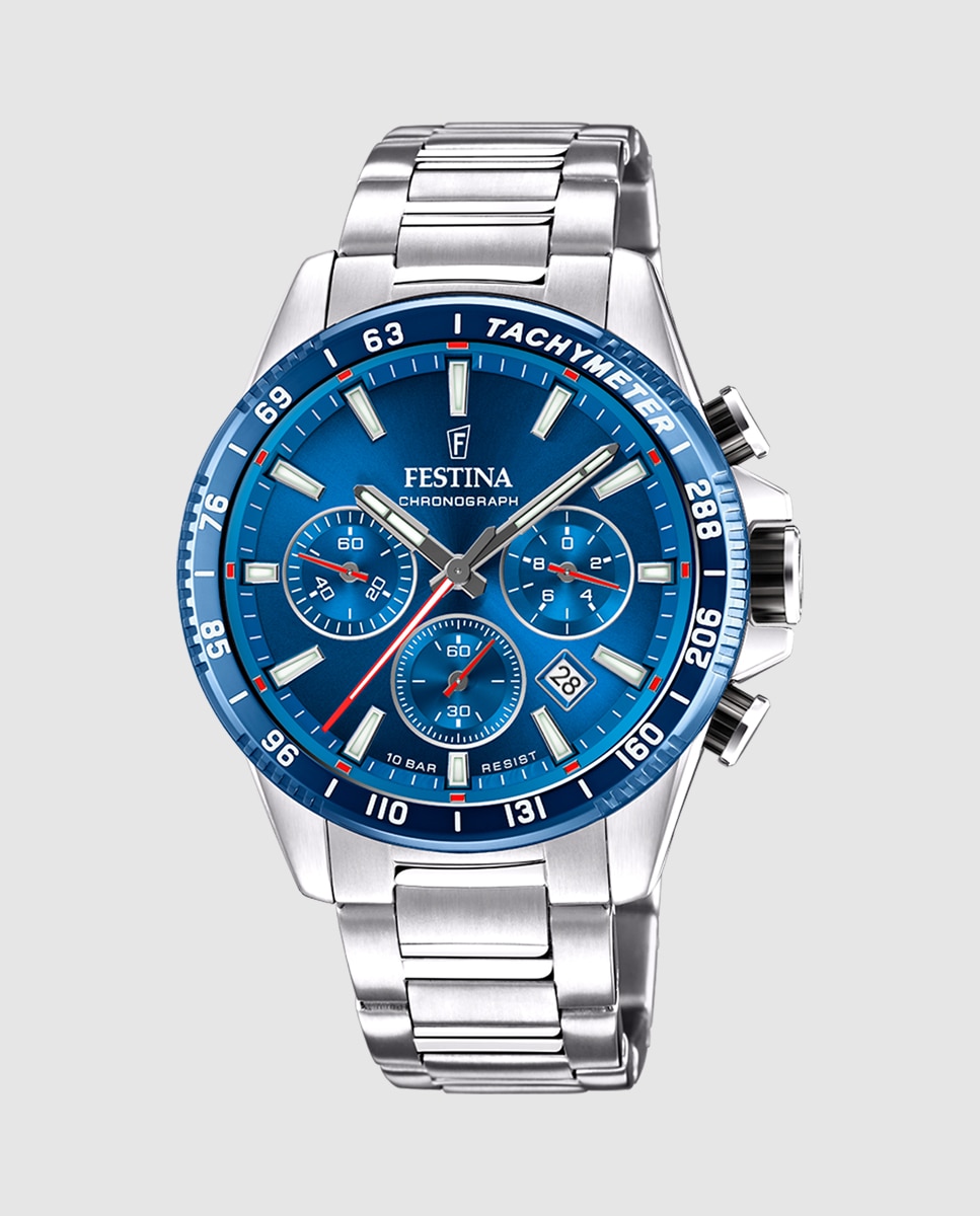 Relógio F20560/3 Timeless Chronograph de Aço Prateado Prata-1