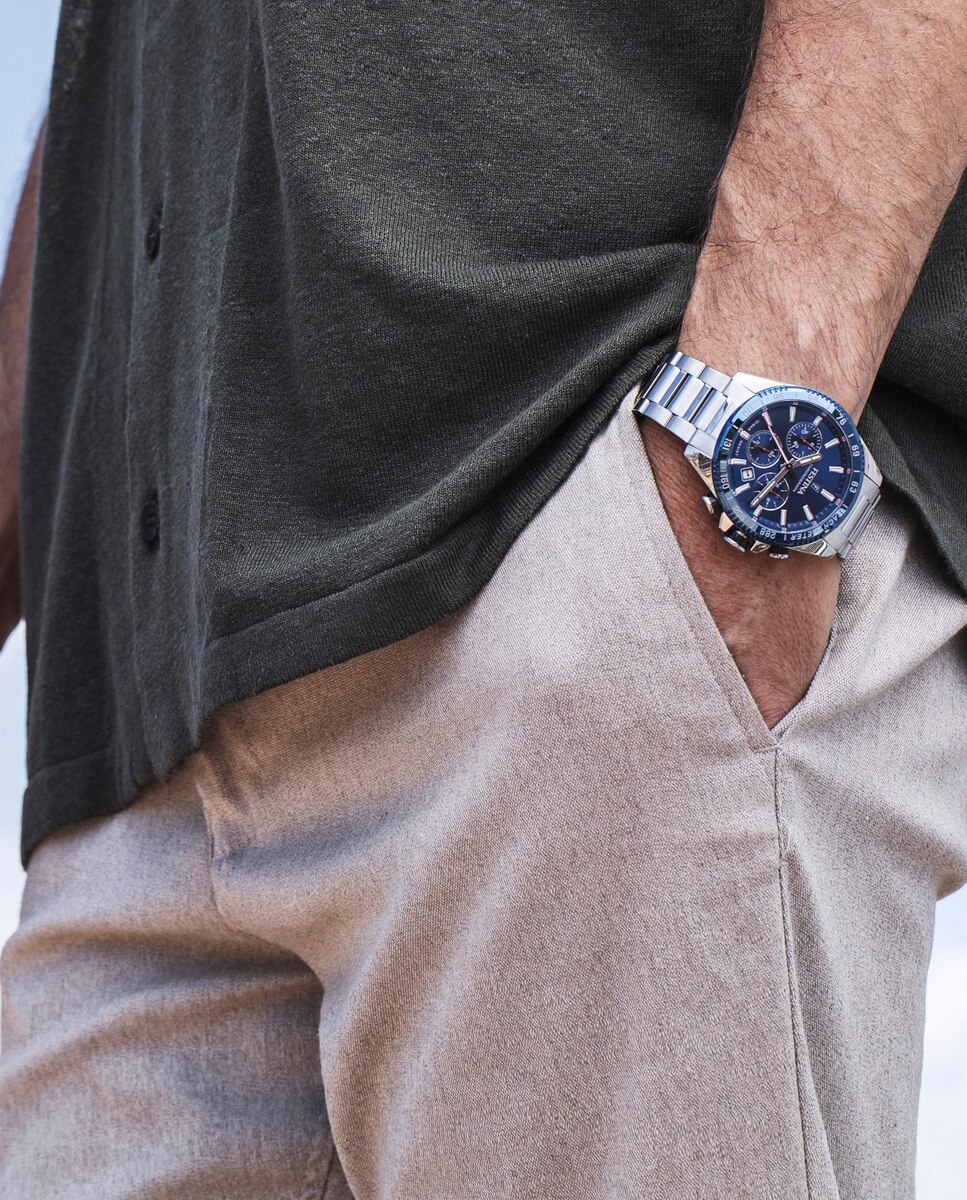 Relógio F20560/3 Timeless Chronograph de Aço Prateado Prata-4