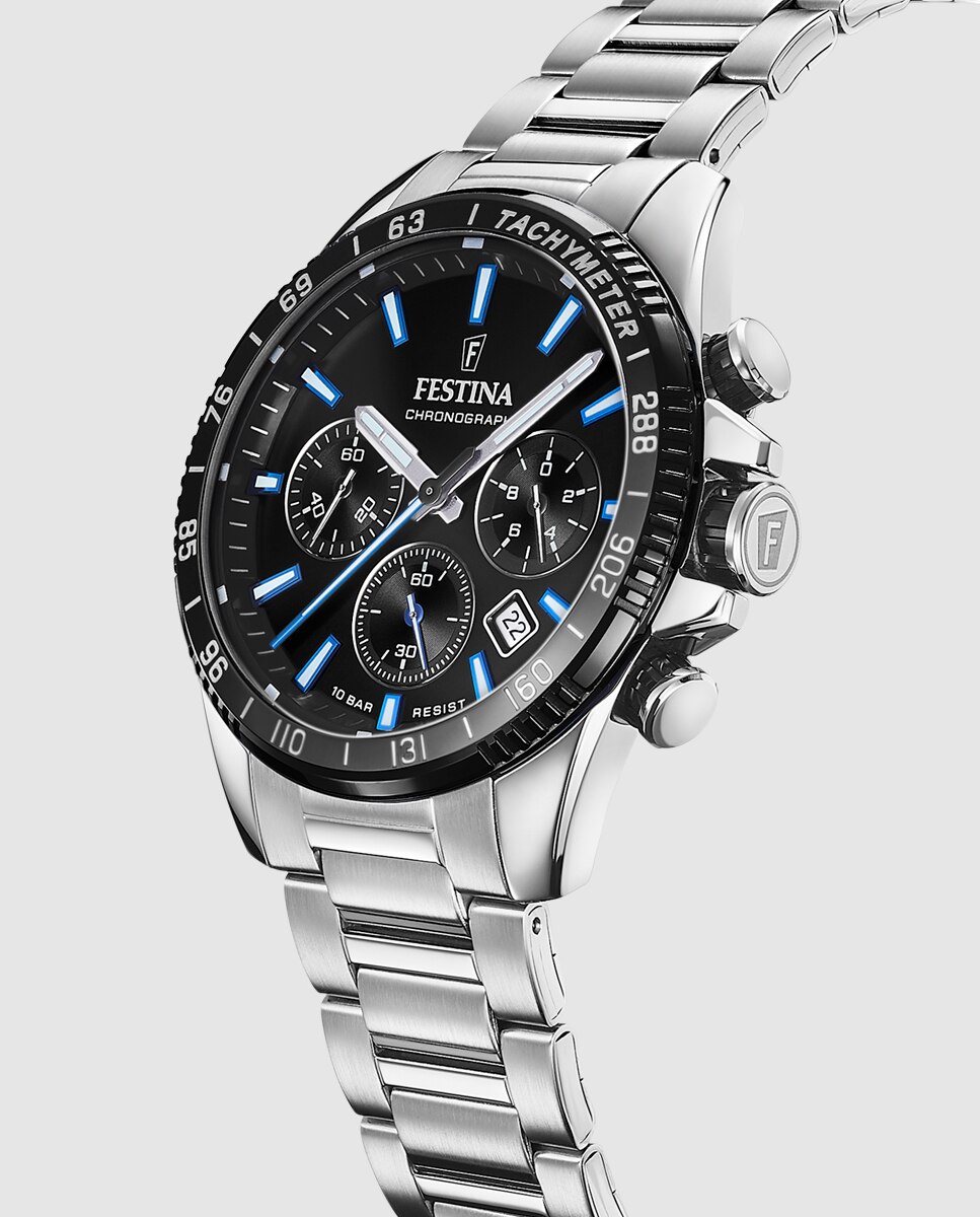 Relógio F20560/5 Timeless Chronograph de Aço Prateado Prata-2