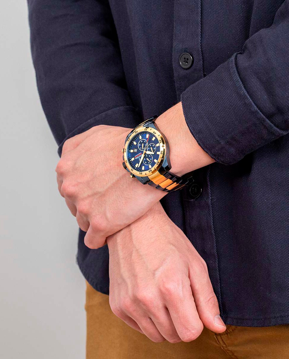 Relógio F20564/1 Chrono Sport de Aço em Azul Azul-4