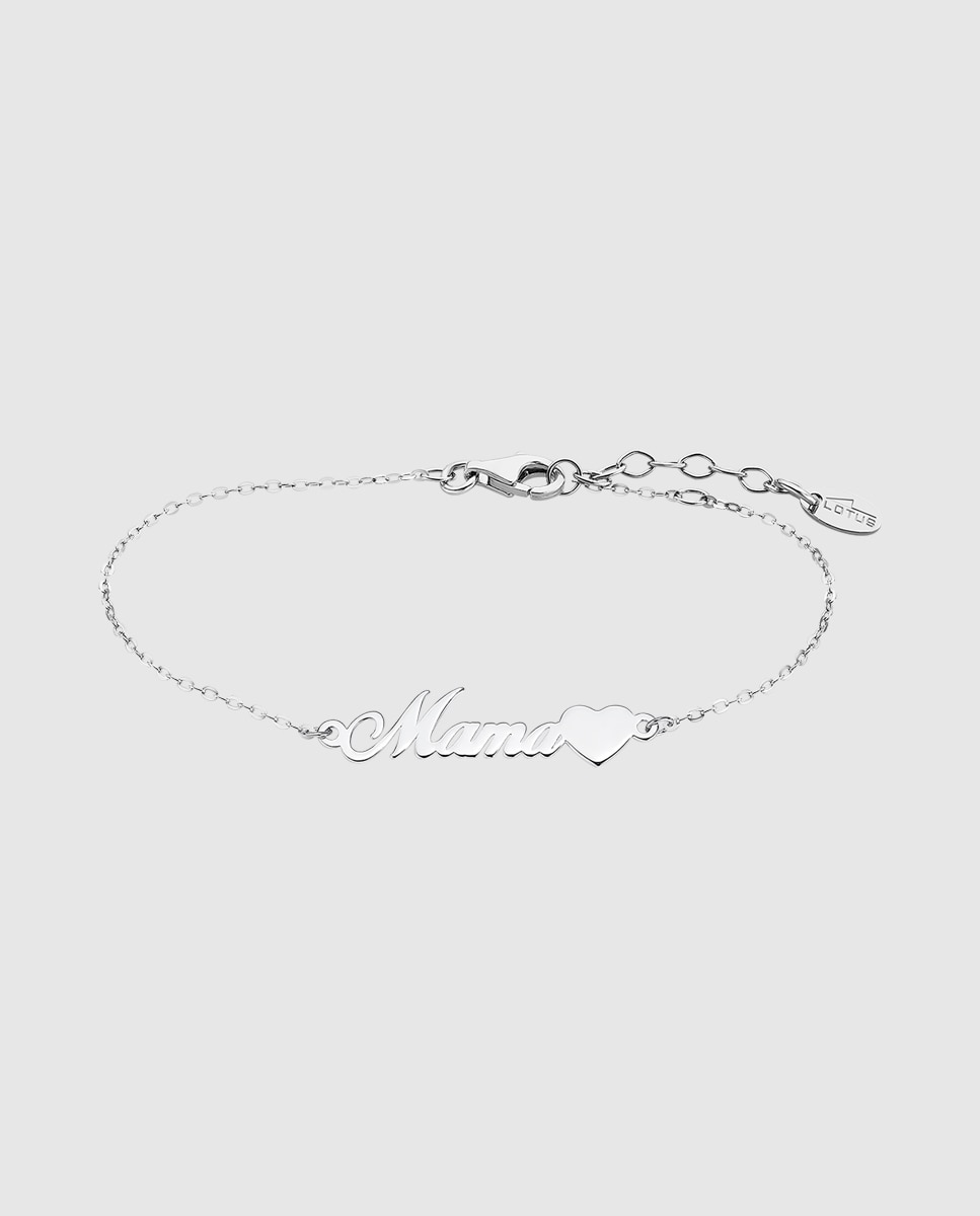 Pulseira de Corrente Lotus Silver Lp3234-2 1 Mother's Love de Prata com Acabamento Brilhante Prateado-1
