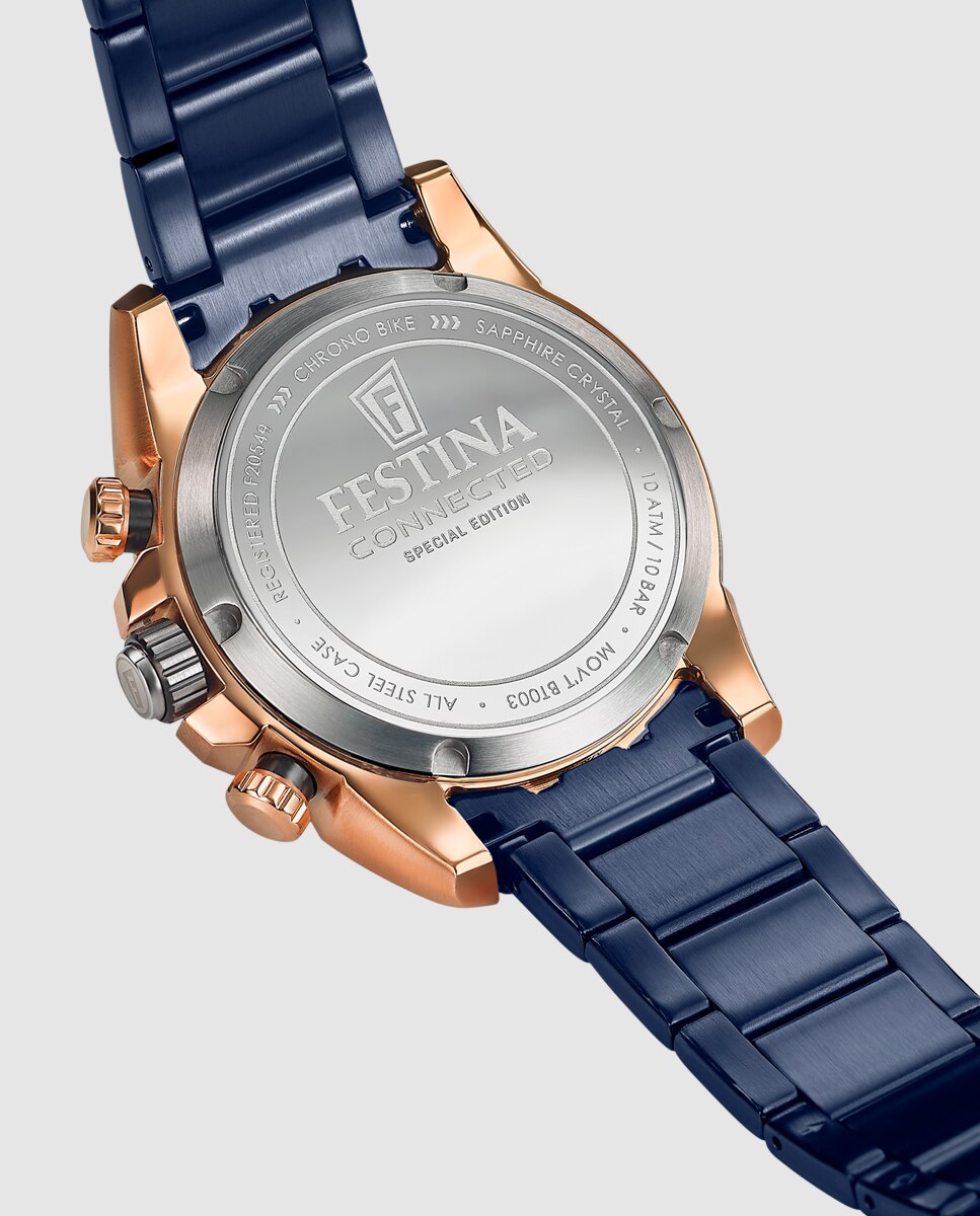 Relógio Tipo Smartwatch F20549 1 Connected de Aço em Azul Azul-5