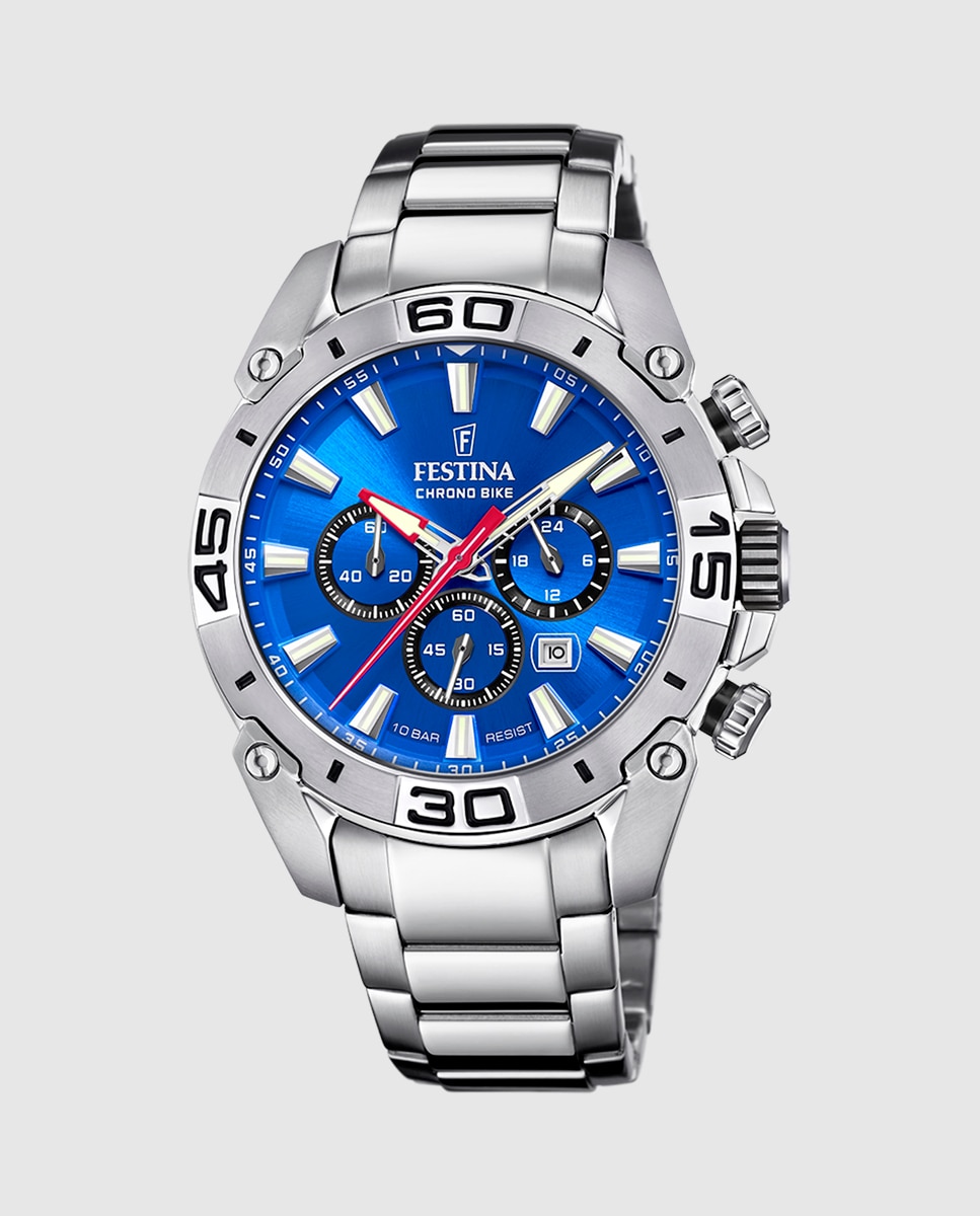 Relógio F20543/2 Chrono Bike de Aço Prateado Prata-1