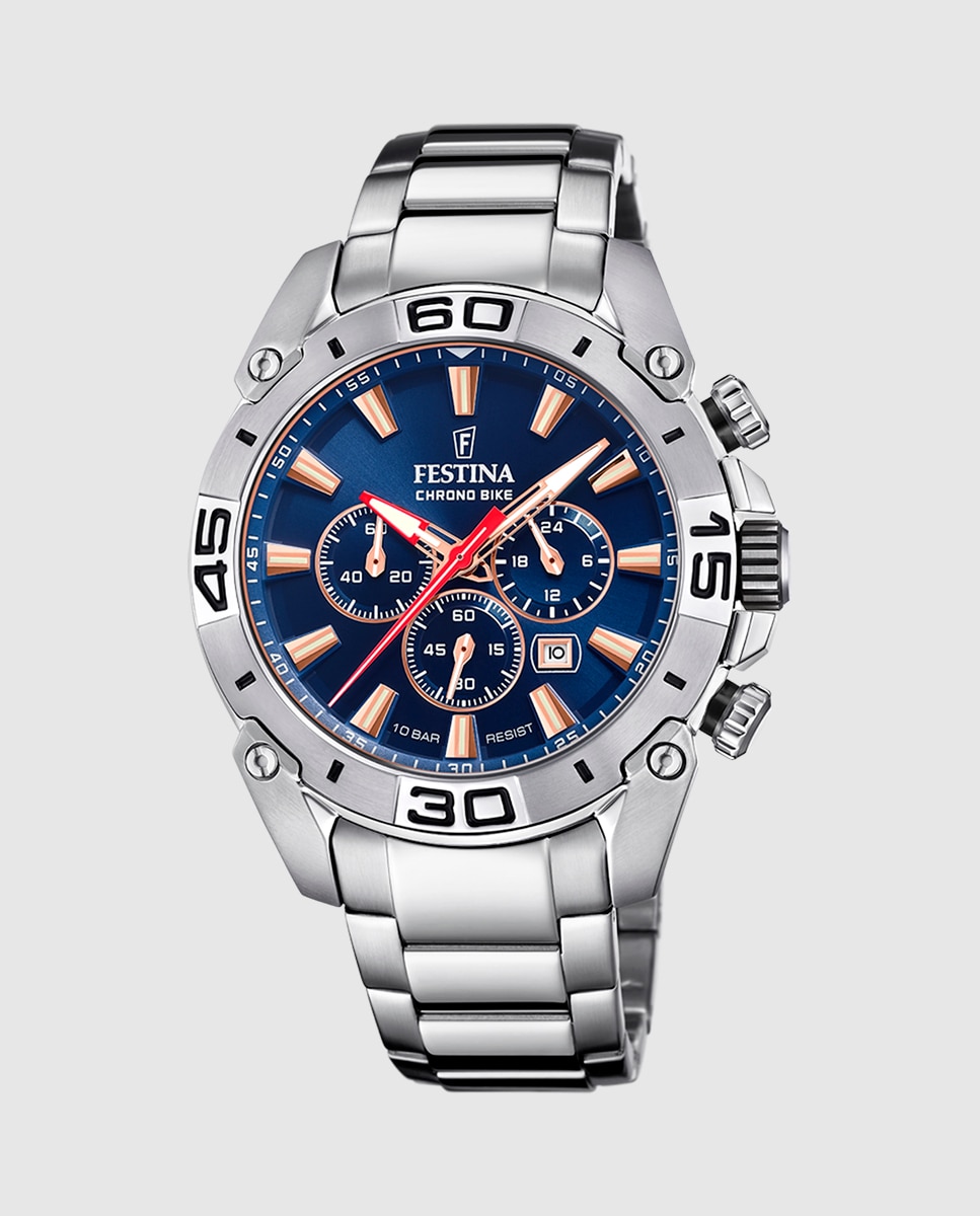 Relógio F20543/4 Chrono Bike de Aço Prateado Prata-1