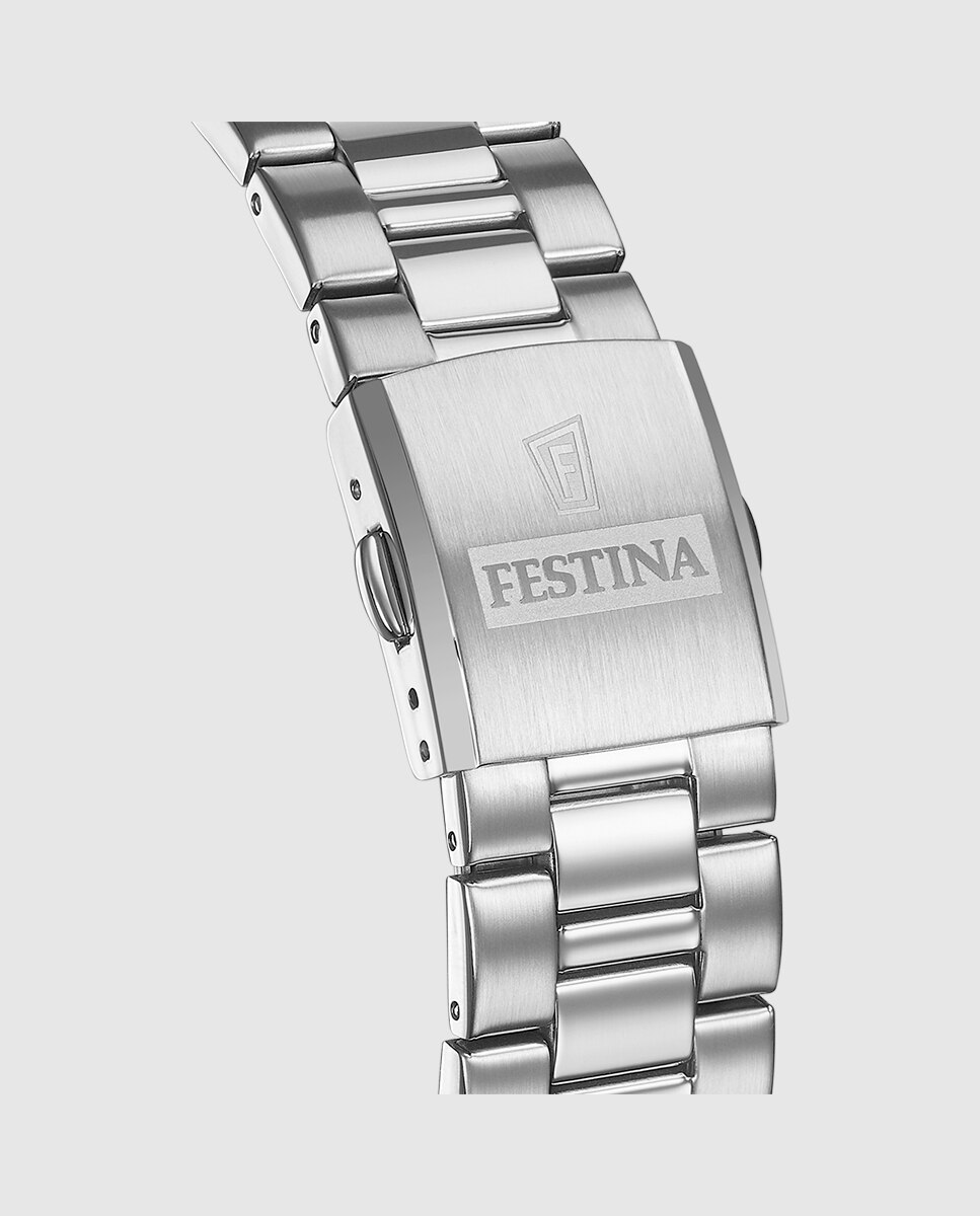 Relógio F20552/2 de Aço Clássico Prateado Prata-3