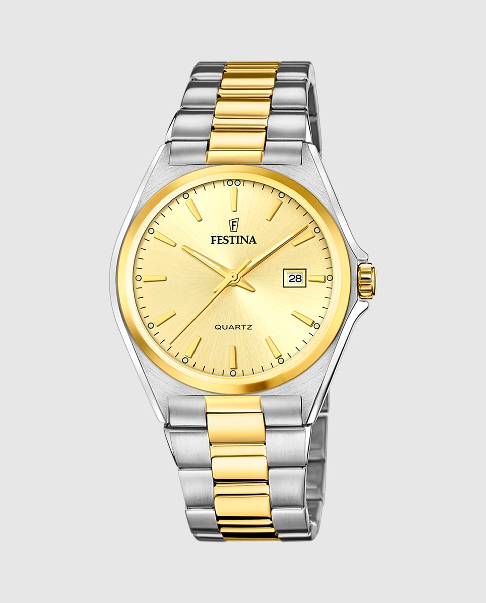 Relógio F20554/3 Aço Clássico de Aço Multicolor Multicolor-1