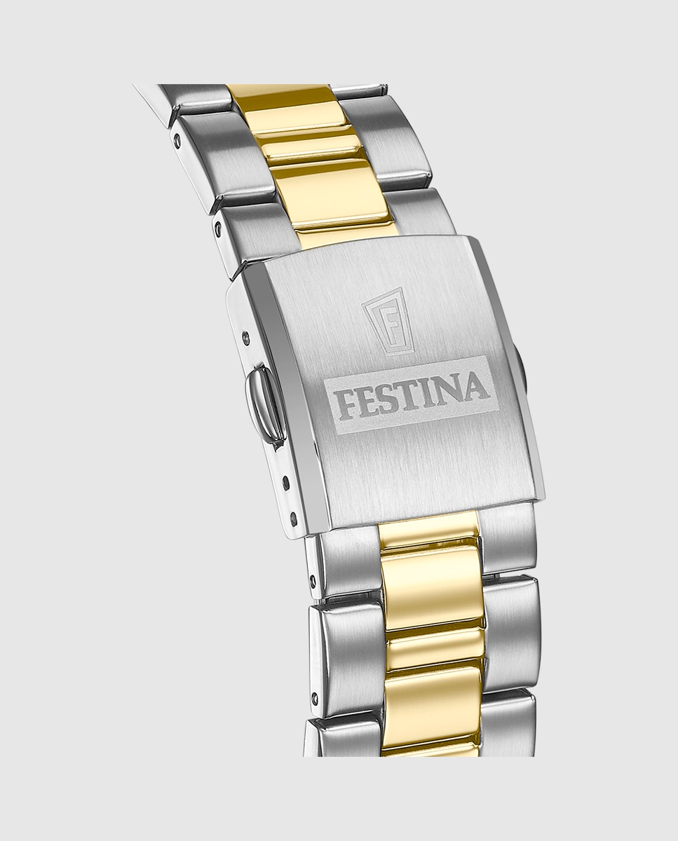 Relógio F20554/3 Aço Clássico de Aço Multicolor Multicolor-3