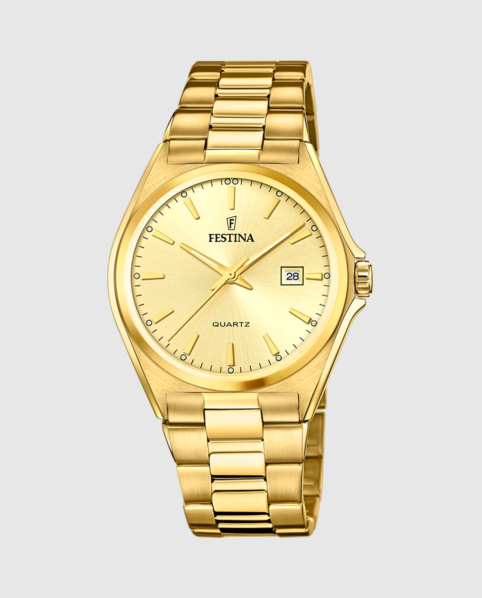 Relógio F20555/3 Aço Clássico de Aço Dourado Ouro-1