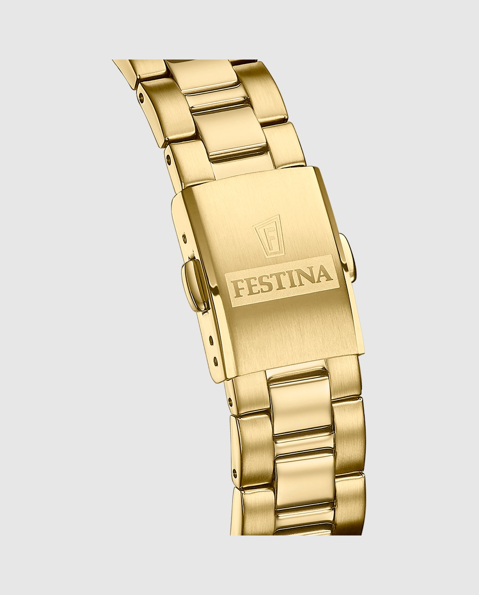 Relógio F20557/2 Aço Clássico de Aço Dourado Ouro-3