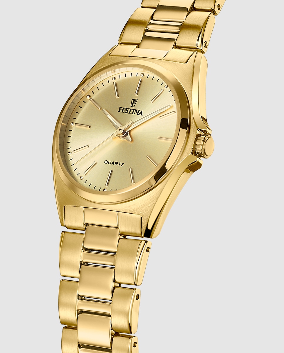 Relógio F20557/3 Aço Clássico de Aço em Dourado Ouro-2