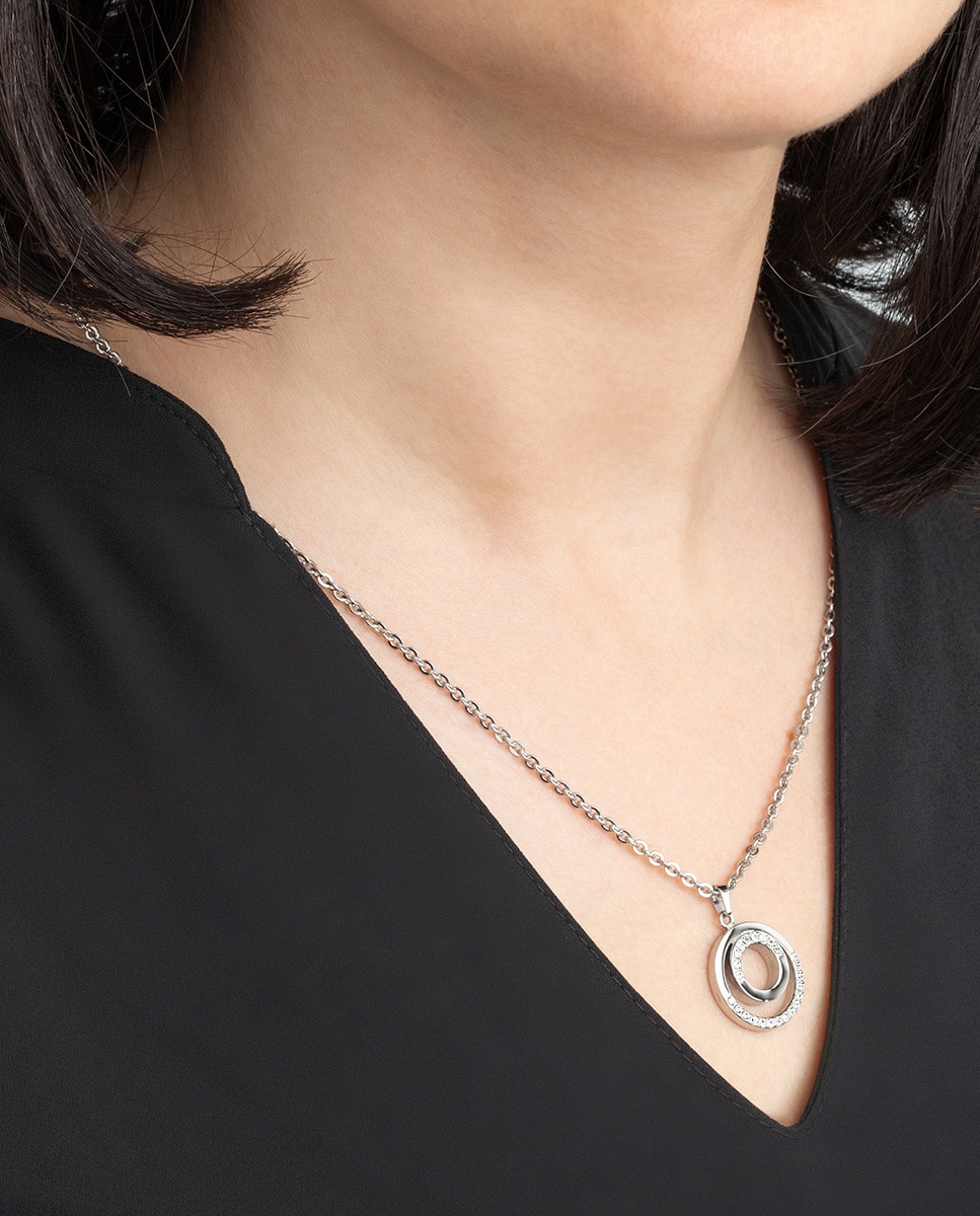 Colar Lotus Style Ls2180-1/1 Urban Woman de Aço Inoxidável com Acabamento Brilhante Prateado-2