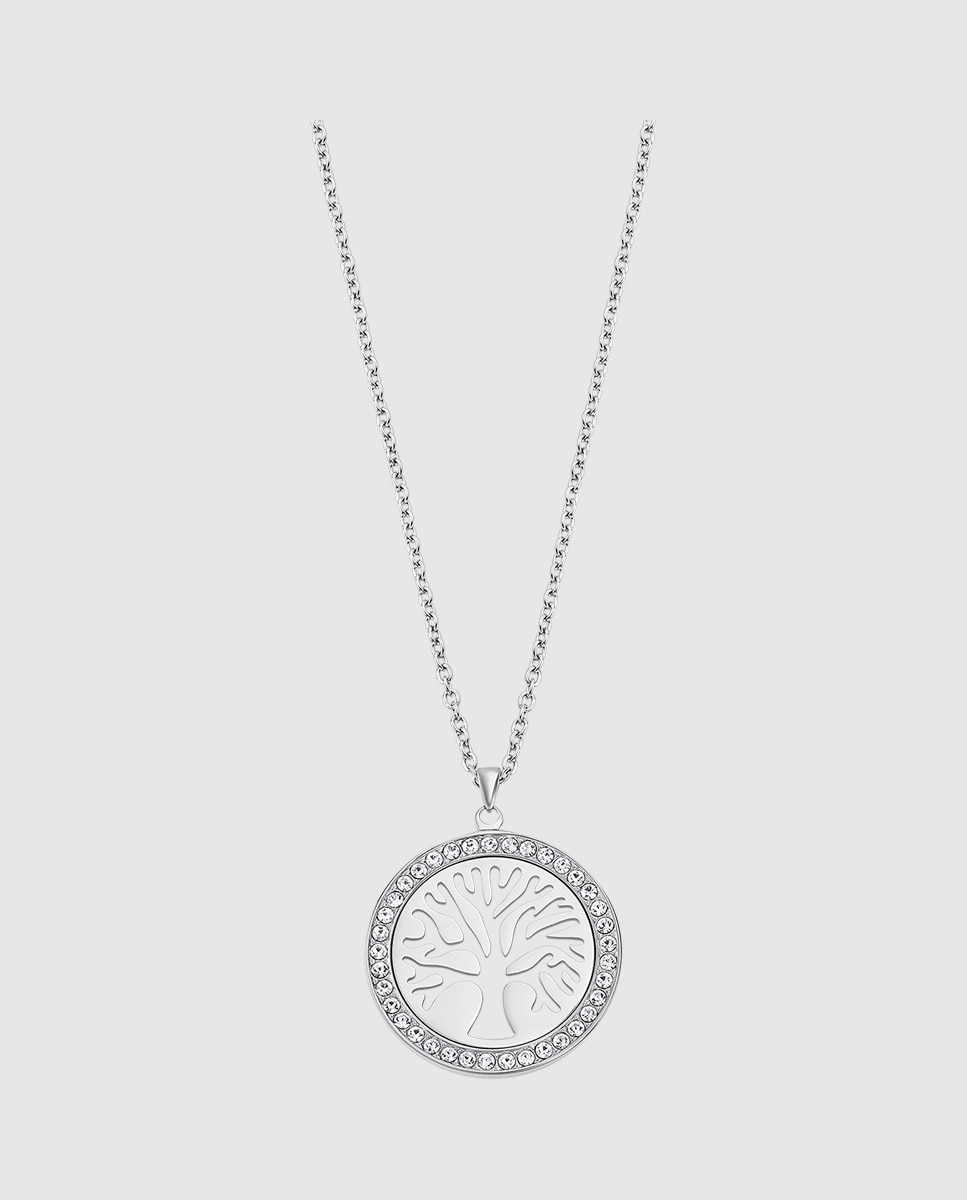 Colar Lotus Style Ls2181-1/1 Tree Of Life de Aço Inoxidável com Acabamento Brilhante Prateado-1