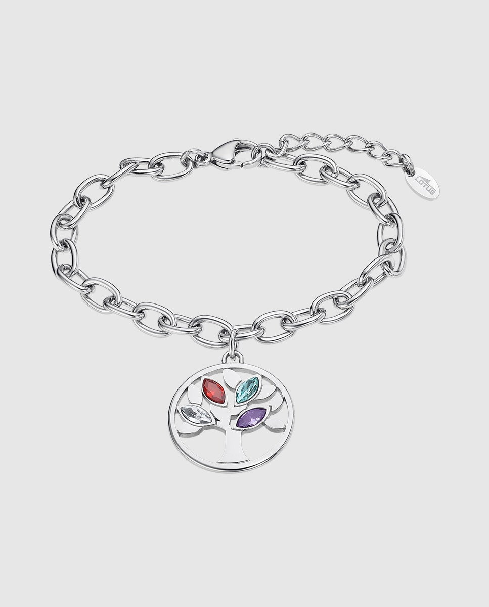 Pulseira Lotus Style Ls2192-2/1 Tree Of Life de Aço Inoxidável com Acabamento Brilhante Prateado-1